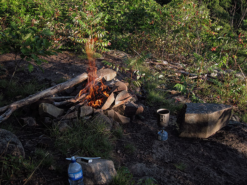 Campfire after supper