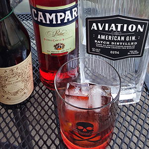 One, two, three liquors in a Negroni...Ah ha ha ha!