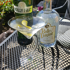 Dayton vodka and French vermouth for a tasty cocktail. 