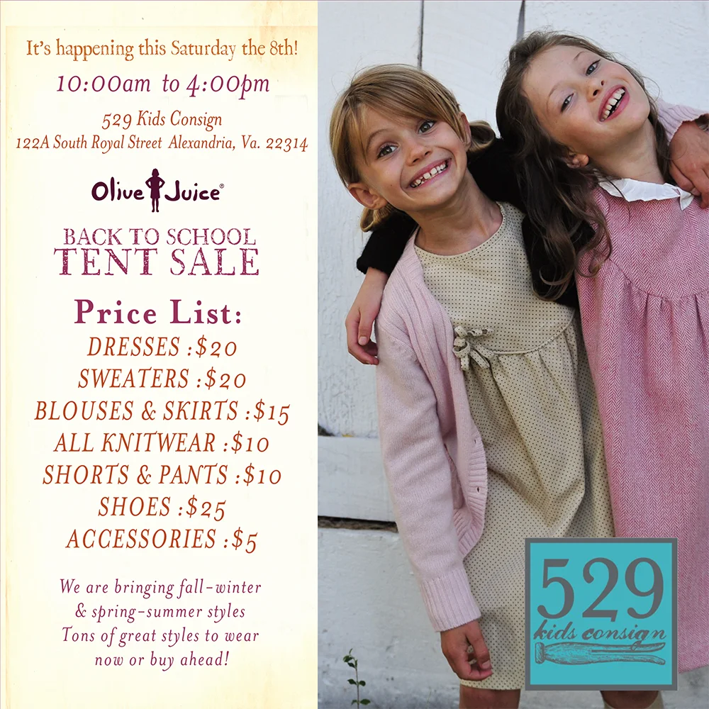 Olive Juice Tent Sale!