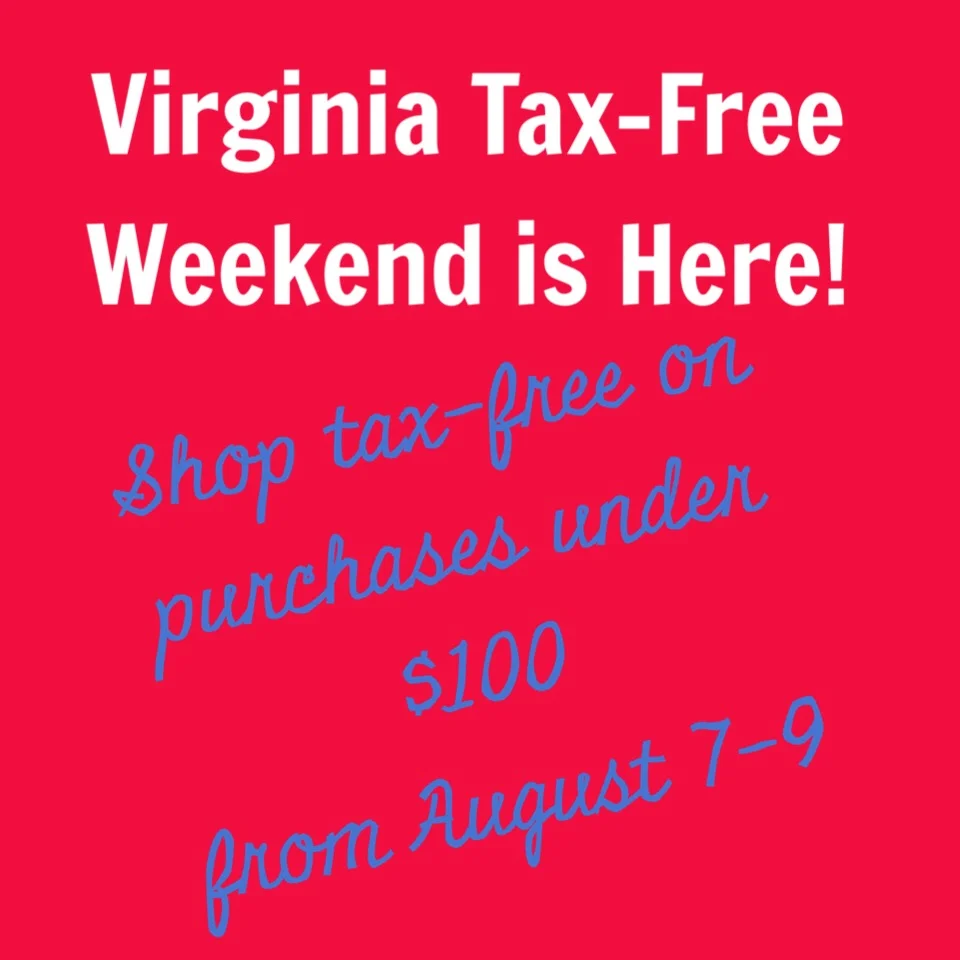VA tax-free weekend!