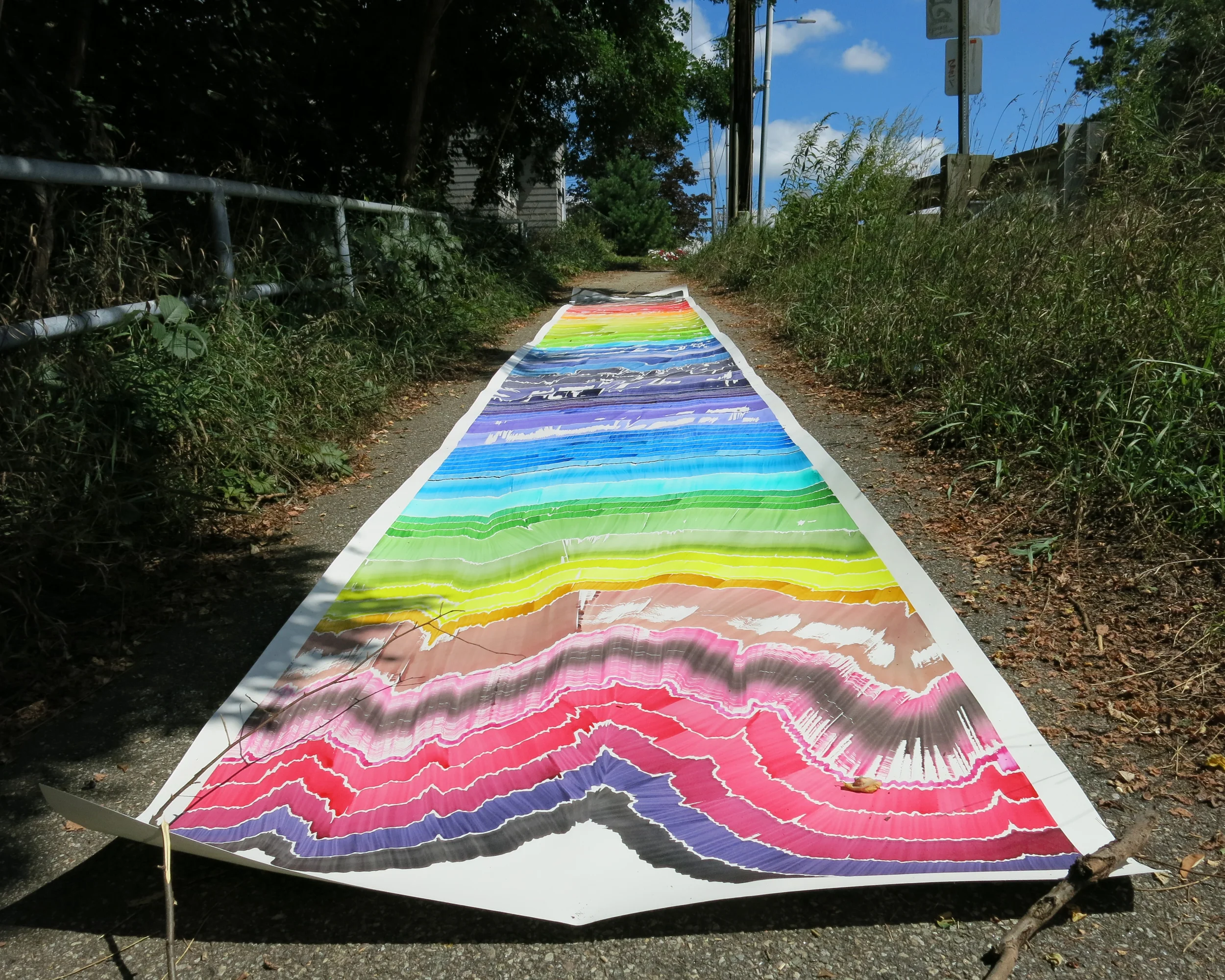   Scroll VII , 2015.&nbsp;Ink, gouache, acrylic paint on paper, 3.5 by 30 feet.&nbsp; 