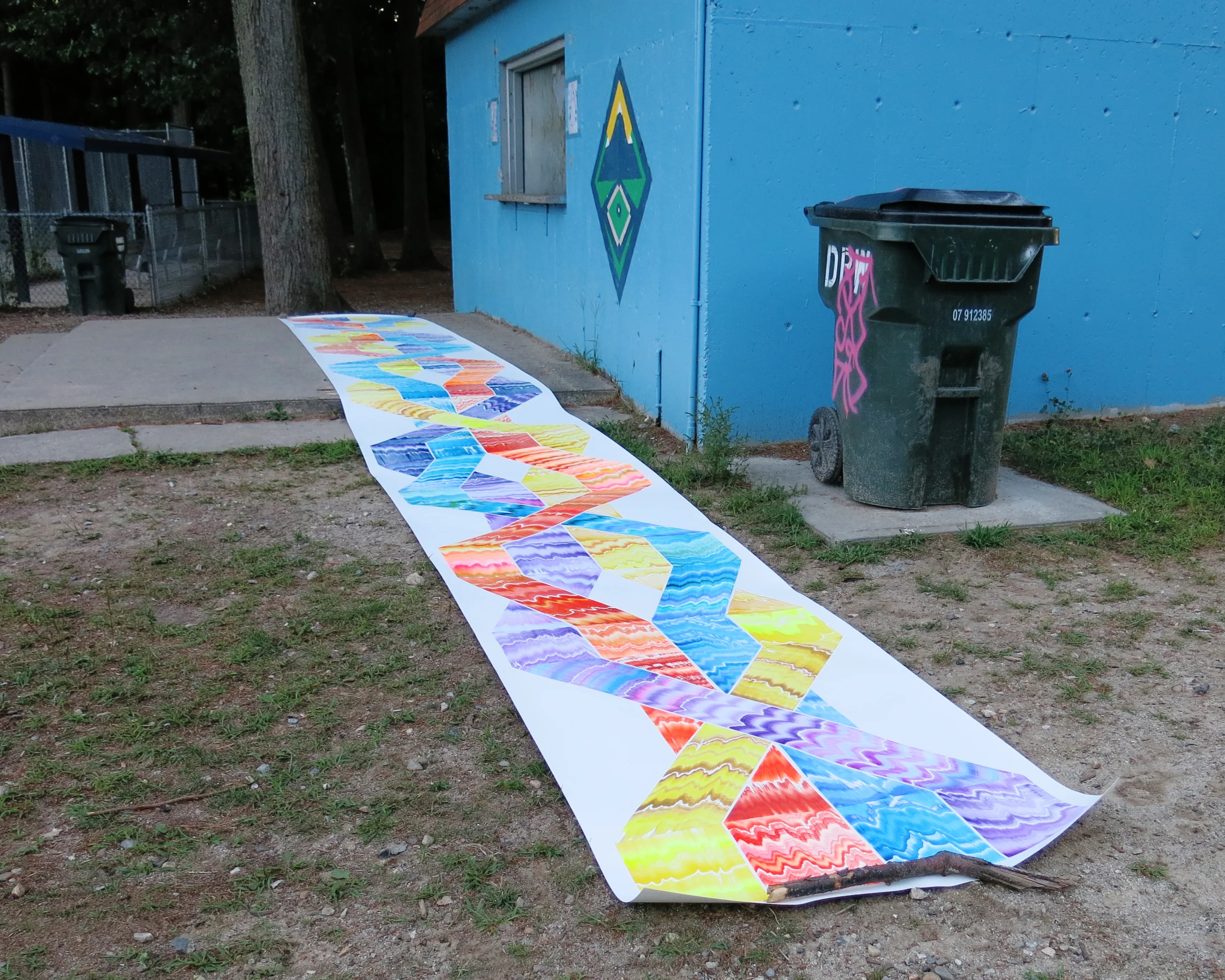   Scroll IV , 2015.&nbsp;Ink, gouache, acrylic paint on paper, 3.5 by 30 feet.&nbsp; 