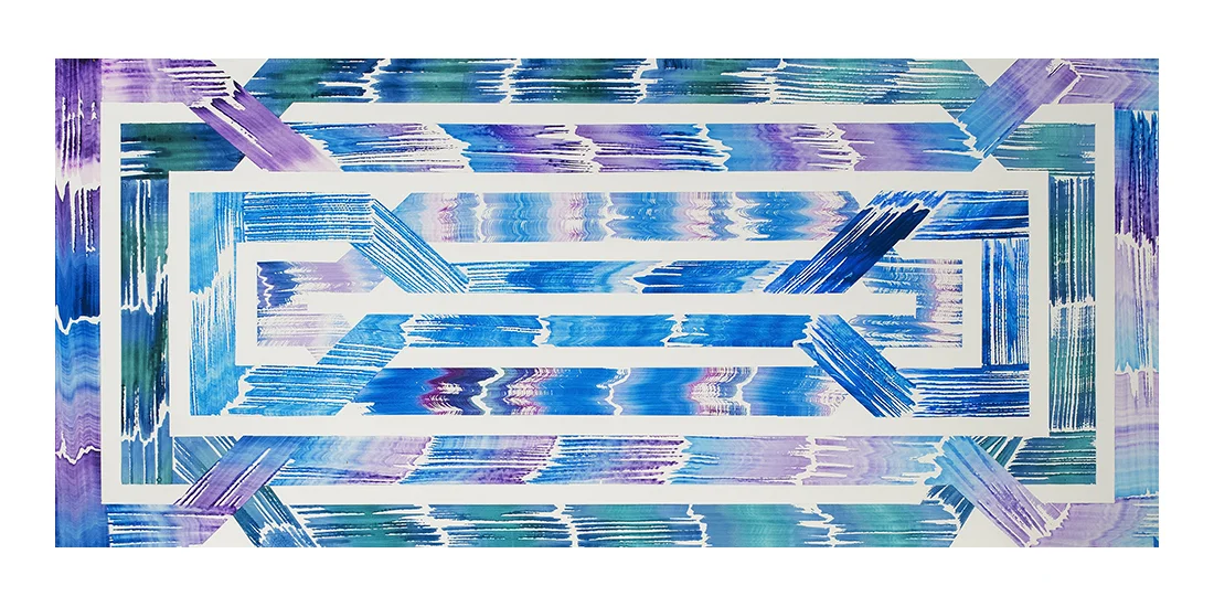  Untitled, 2015. Acrylic on canvas, 52 by 26 inches.&nbsp; 
