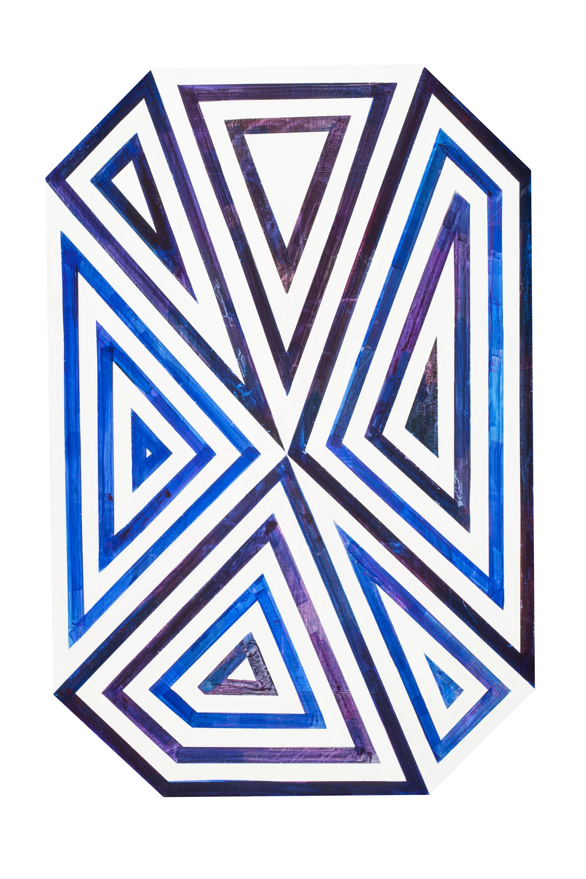   BIV , 2016. Ink, acrylic, and gouache on shaped canvas, 36 by 54 inches (outside dimensions). 