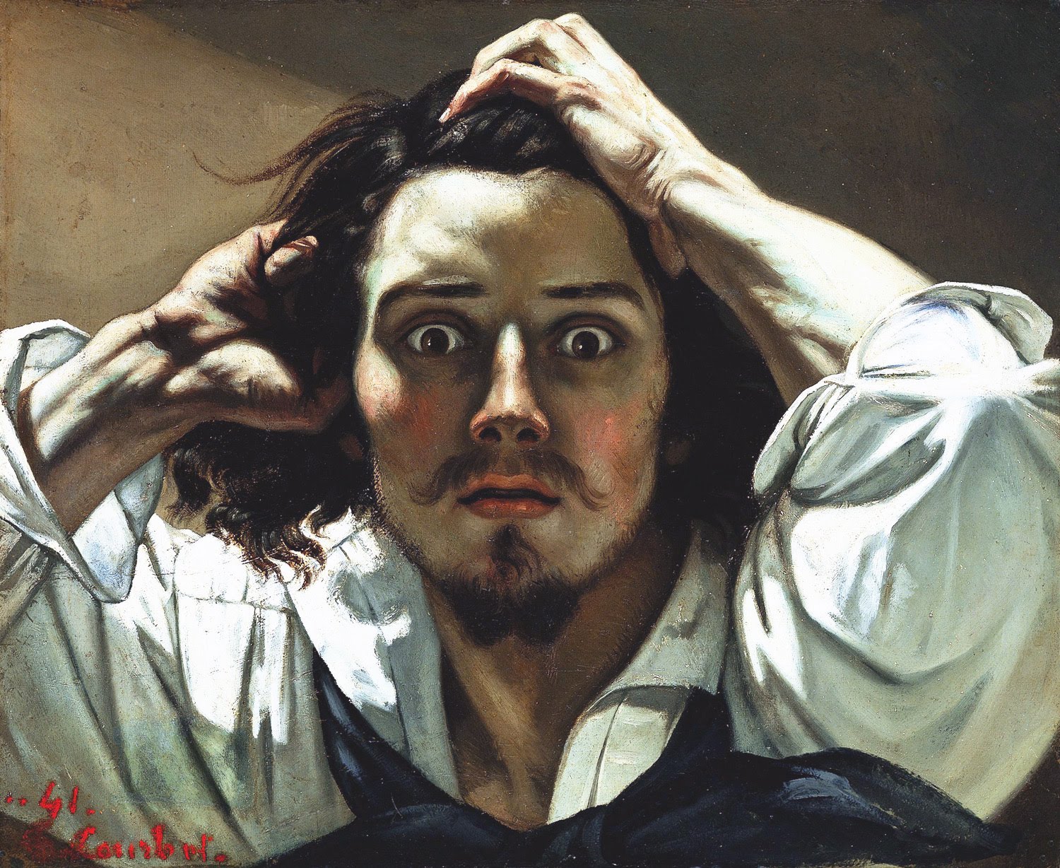 Gustave Courbet, Self-Portrait, 1844-45. 