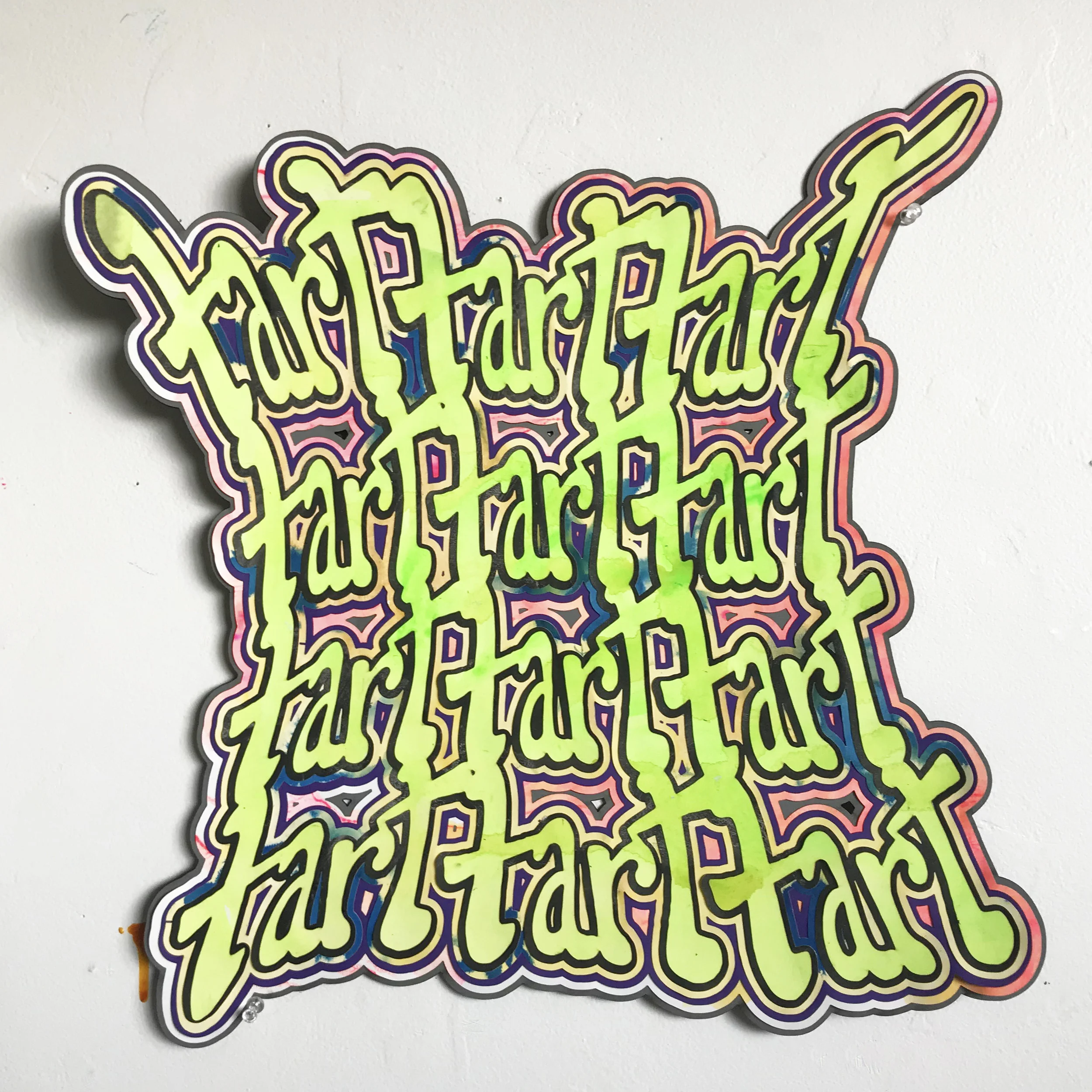 Tart (2019). Laser cut paper and mat board, approximately 18 inches square.
