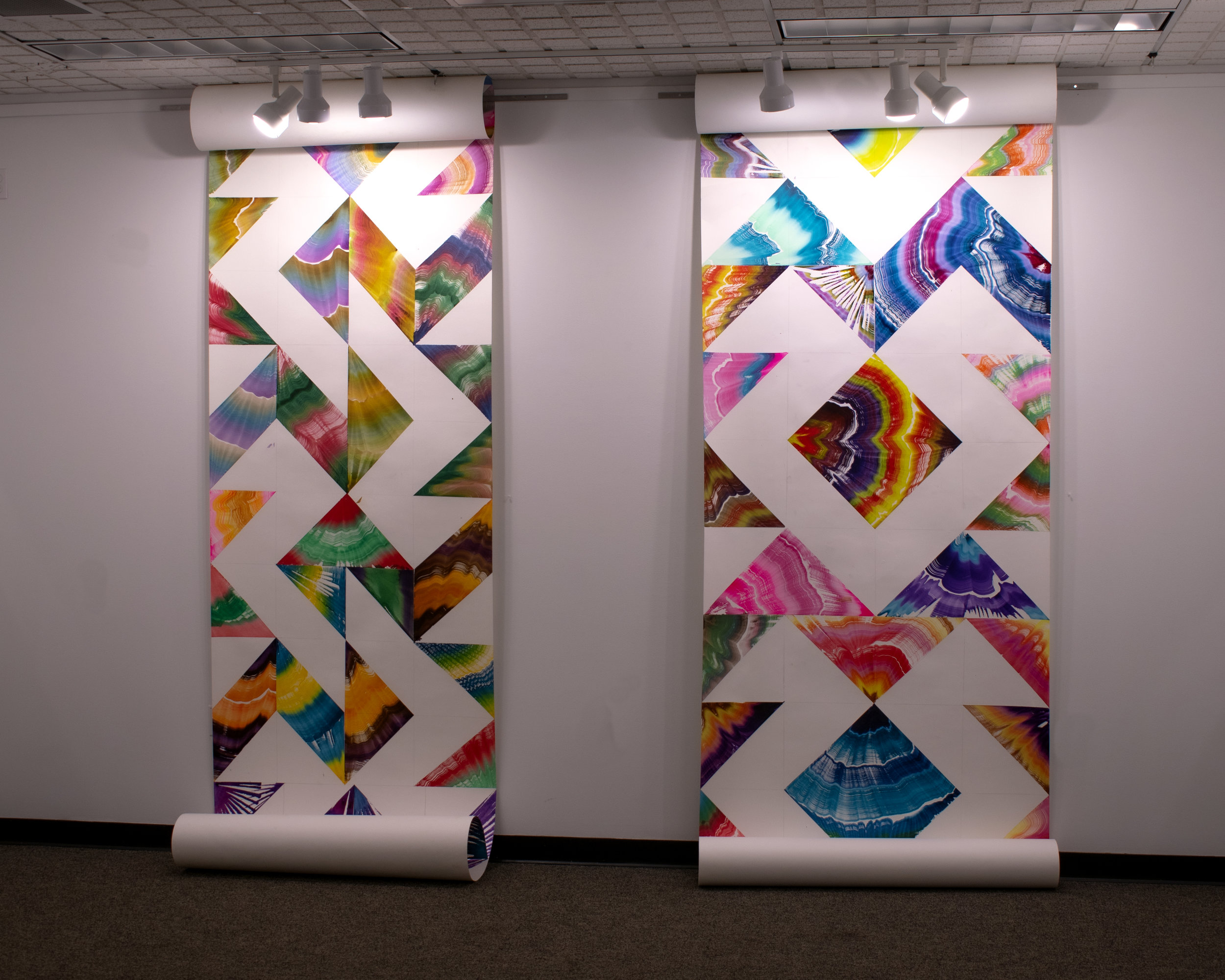 Two new scrolls installed in Pegasus Gallery.