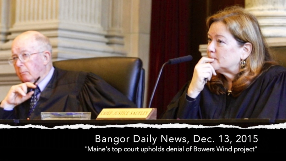 CLICK for video : A decision welcomed by Maine's wind turbine opponents, and a couple lessons learned.