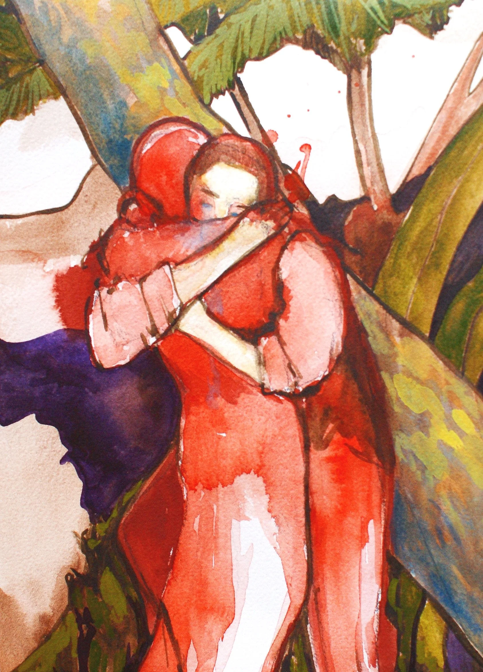 Holding you and falling to the ground while crying dream