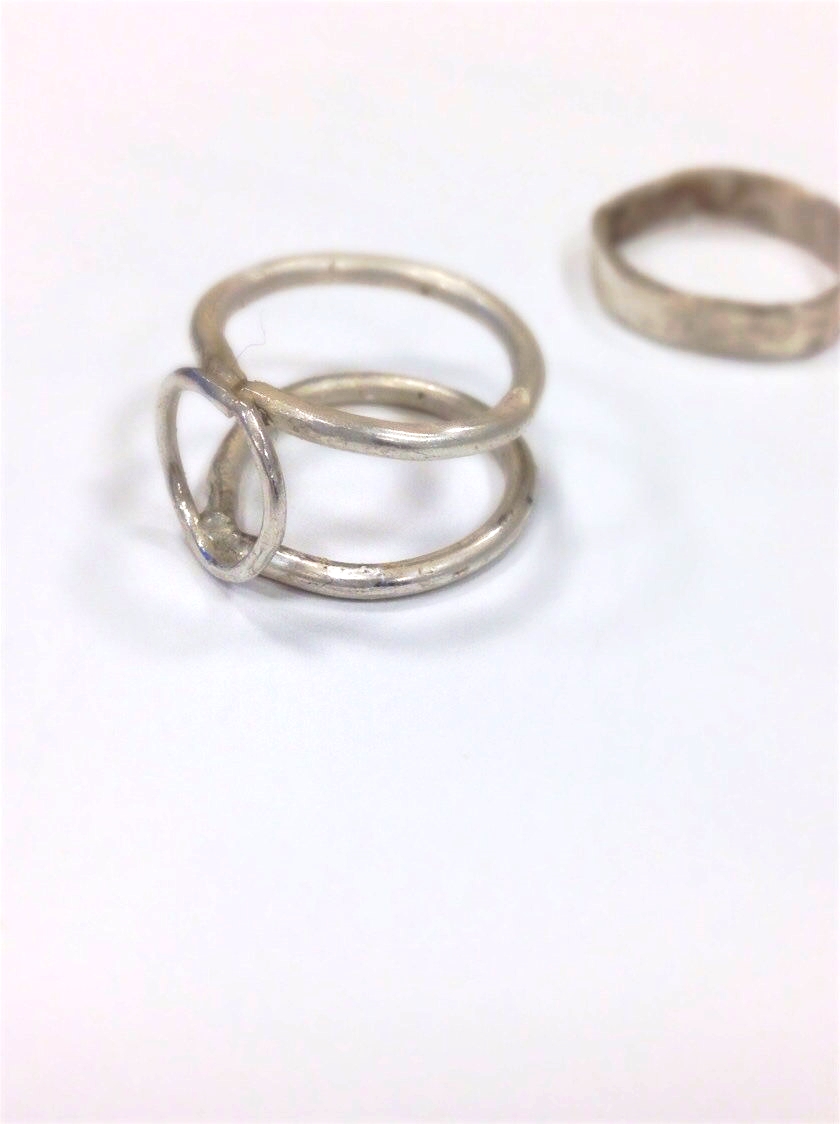 2-in-1 Stacked Ring: Cage Ring + Band