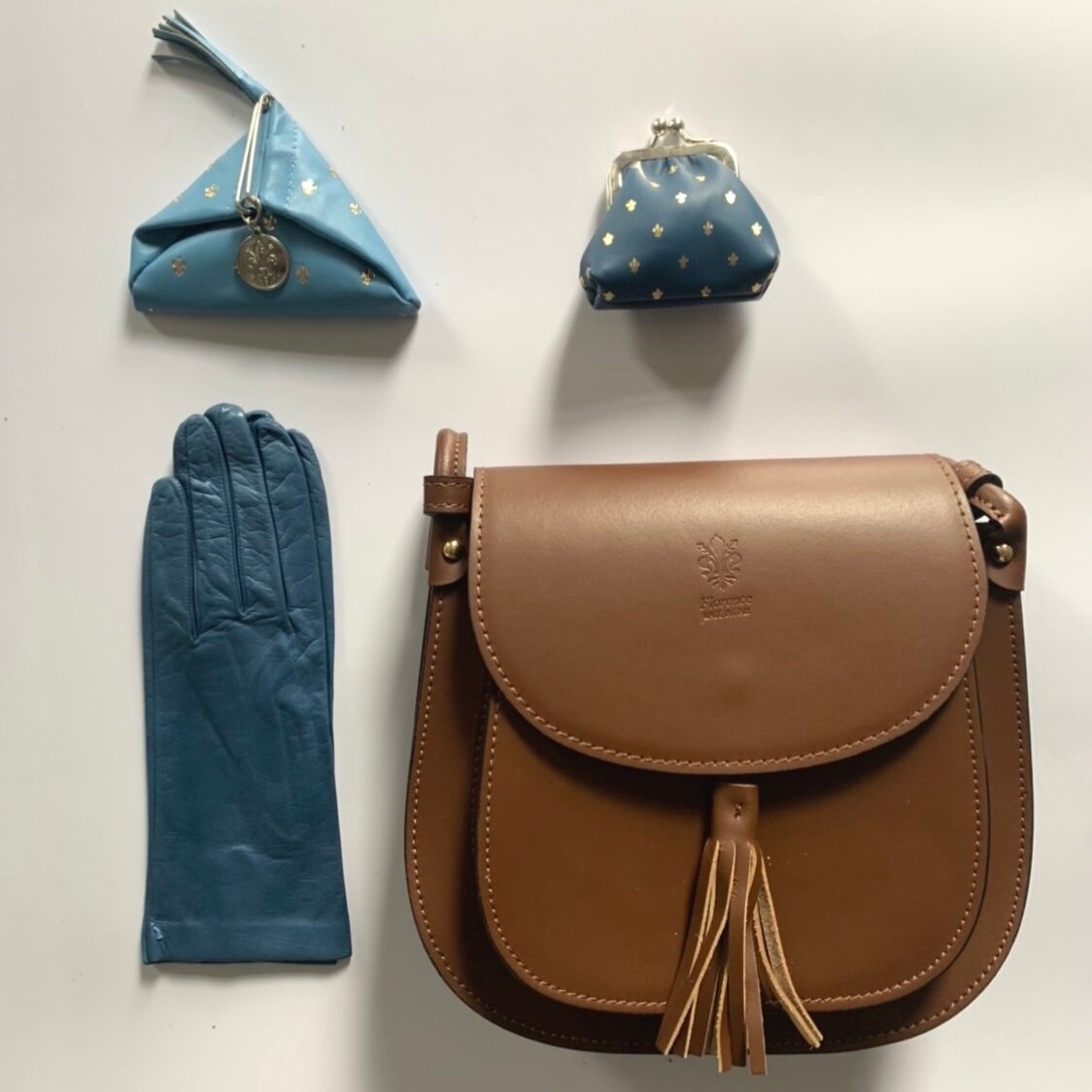 Walnut Brown Italian Leather Saddle Bag