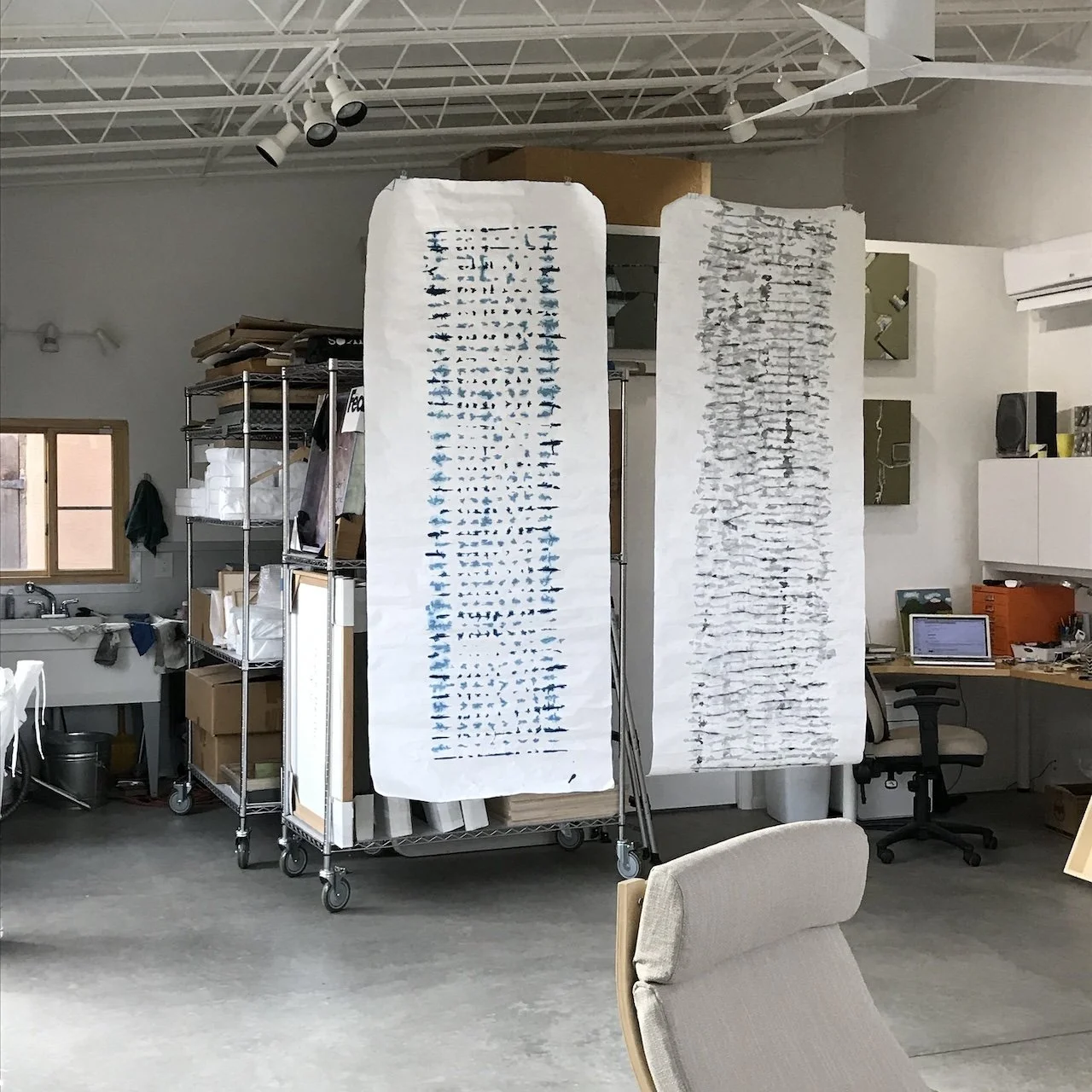 Tyvek Noren studio installation.JPG