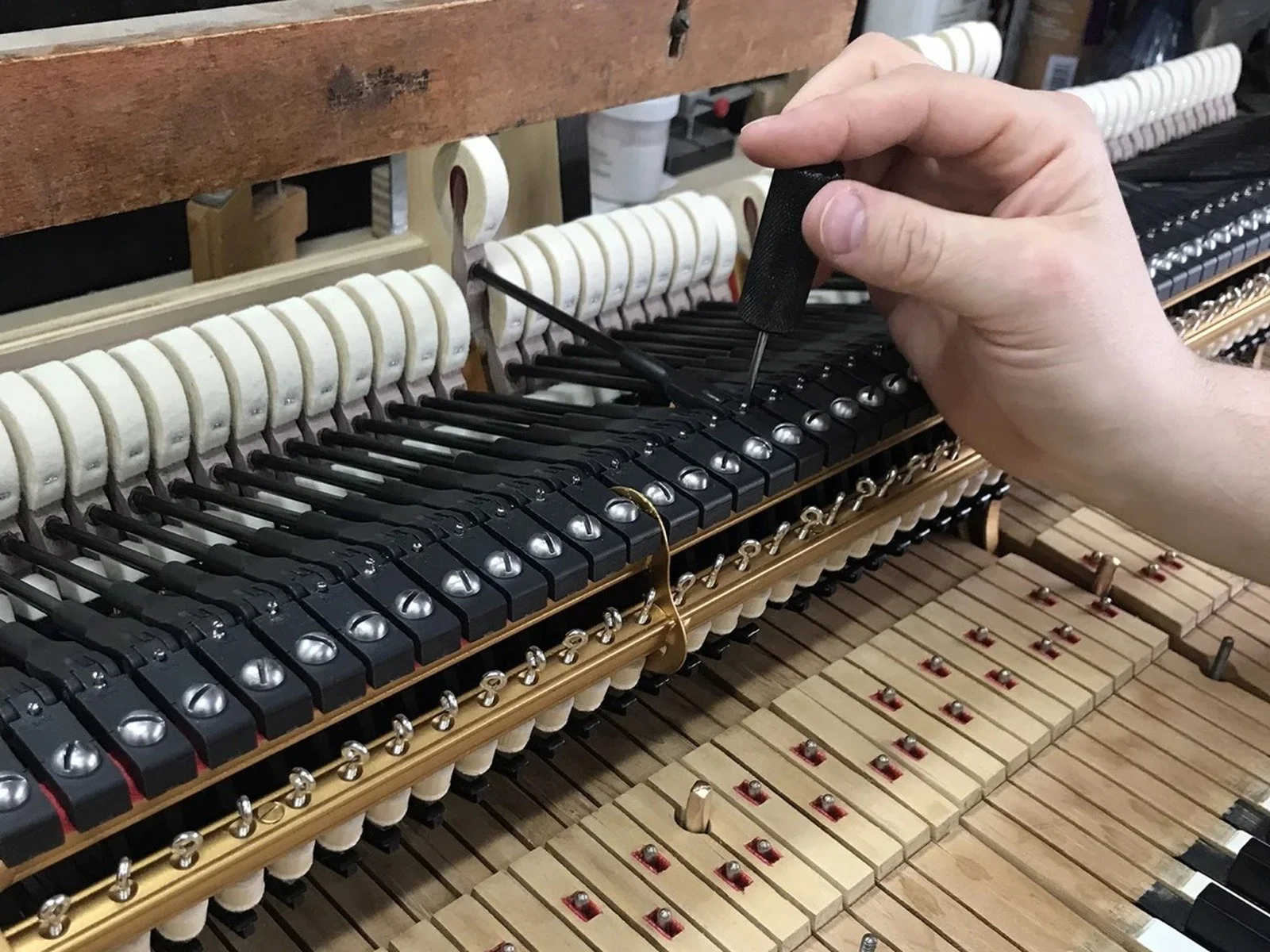 Steinway grand piano action restoration and regulation by Butler & Sons Piano Restorations