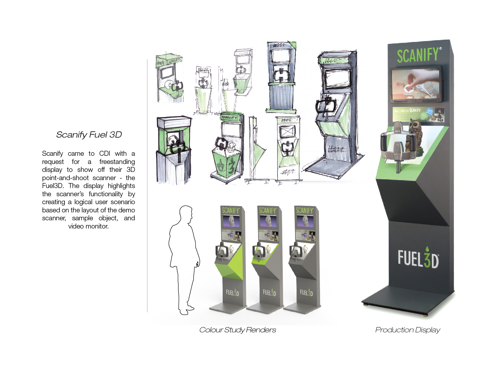 Scanify Fuel 3D Freestanding Display- concept design and engineering