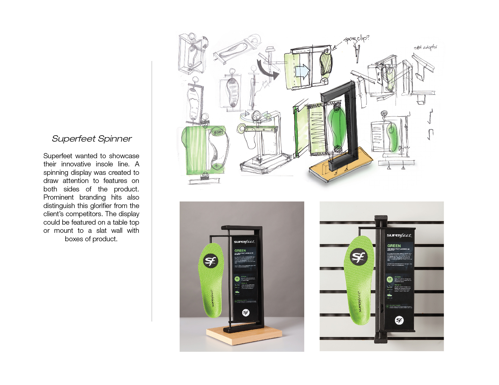  Superfeet Spinner Display-  concept design and engineering  