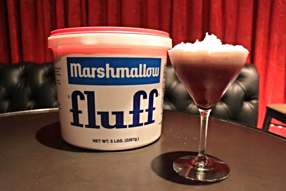 Seriously Fluffed ($8) cocktail, a concoction of Deep Eddy vodka, St. George Raspberry liquor, housemade cinnamon syrup and lemon that is topped with Fluff-coconut foam