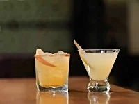 The Aomori Cider and Pear Martini at Haru - 55 Huntington Avenue 