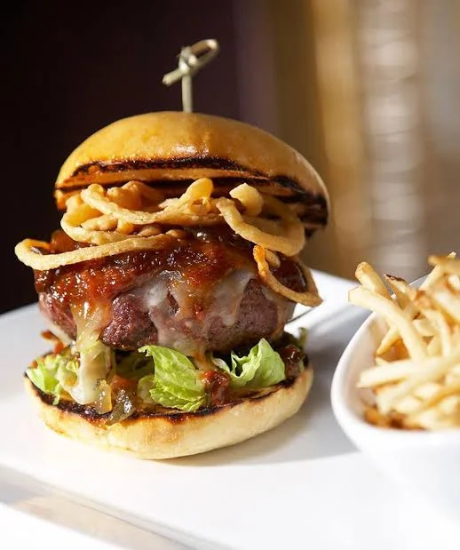 Davio's Northern Italian Steakhouse -“Better Burger” – Kobe beef and mushroom burger, crispy pork belly, spicy fresh avocado