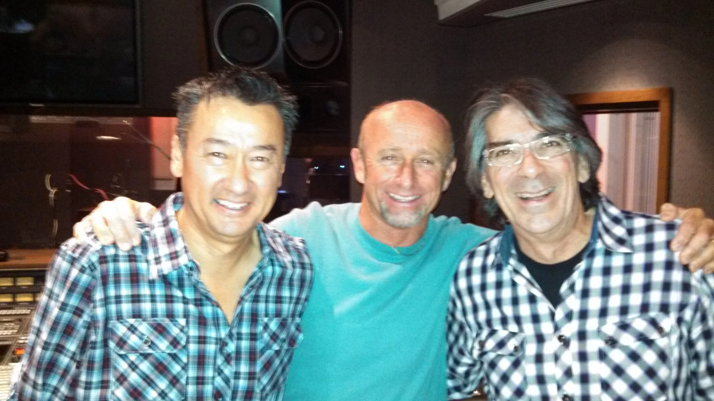 The Rok Owner/instructor Brad Cummings with Producer Mike Eckart and Artist Lee Thornburg