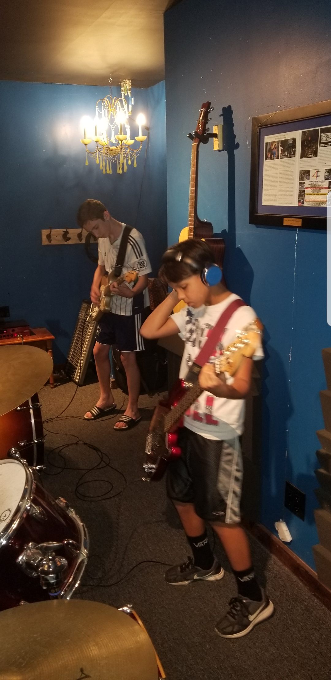 Rehearsing before the show!!!