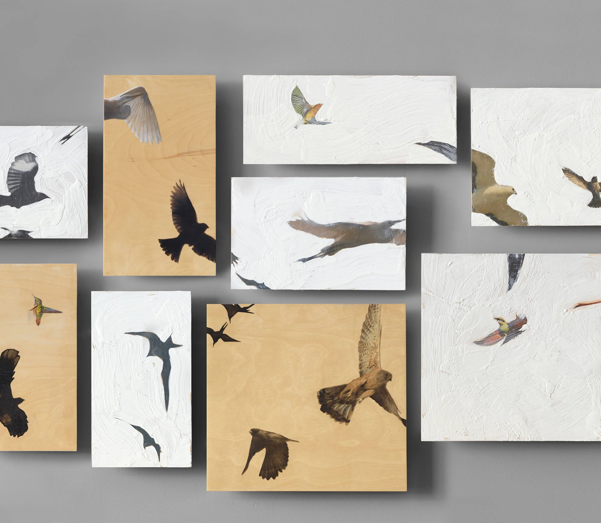 My Aviary, panels #14-21 , mixed media, variable, 2011