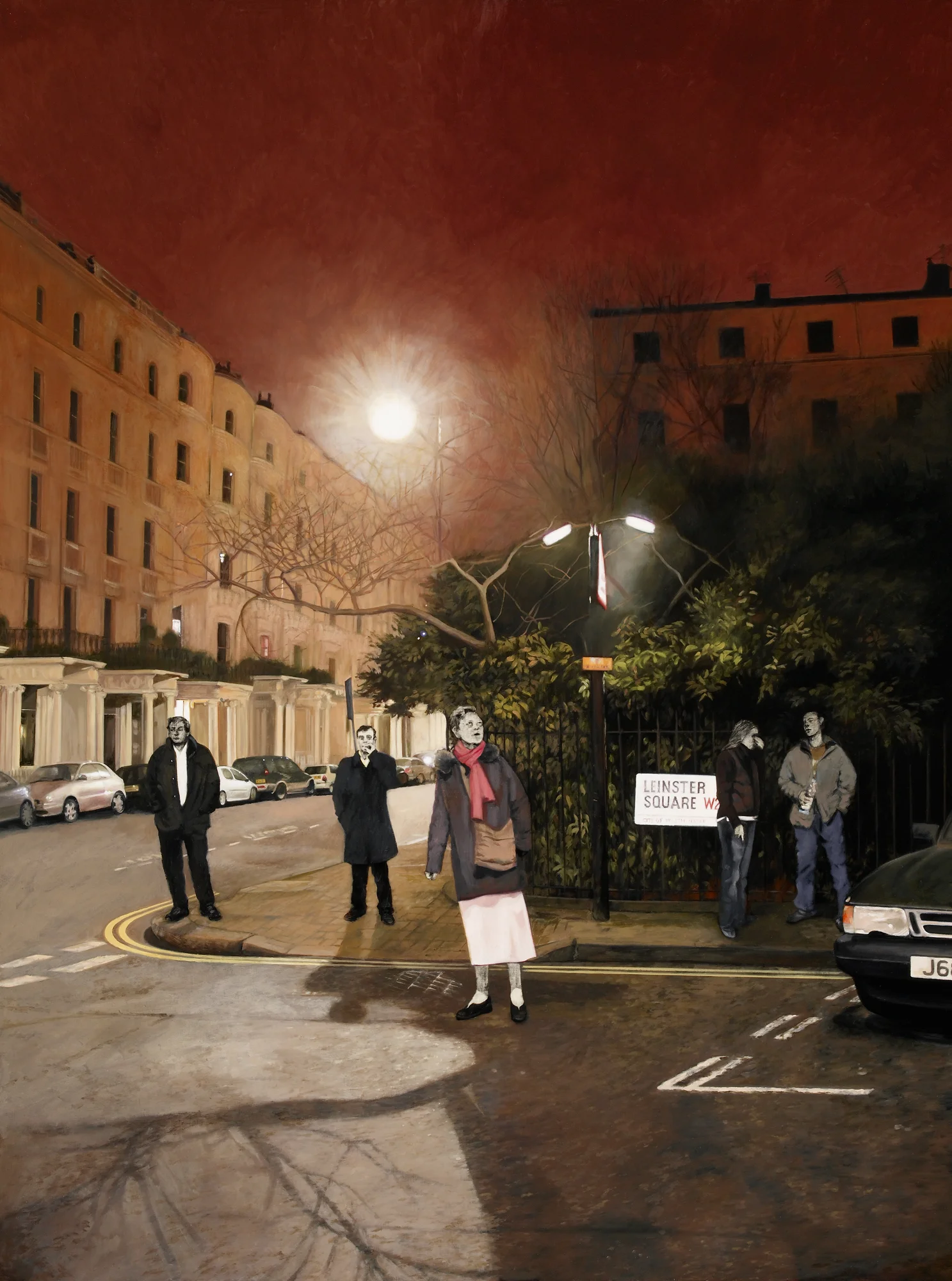 Leinster Square , oil on linen, 45 x 36 inches, 2006(private collection)