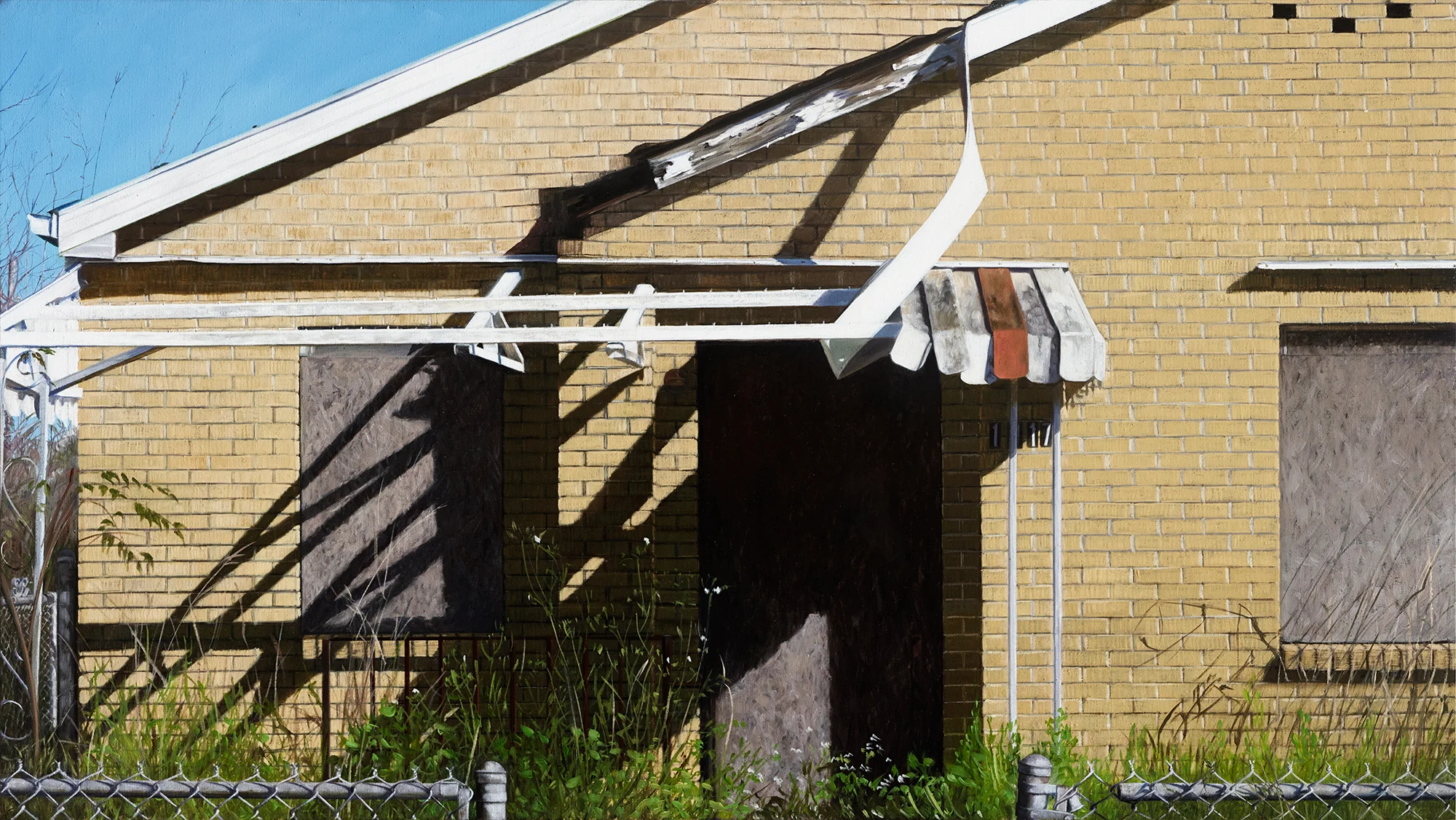 L9 House #1417 , oil on linen, 17.75 x 31.5 inches , 2014
