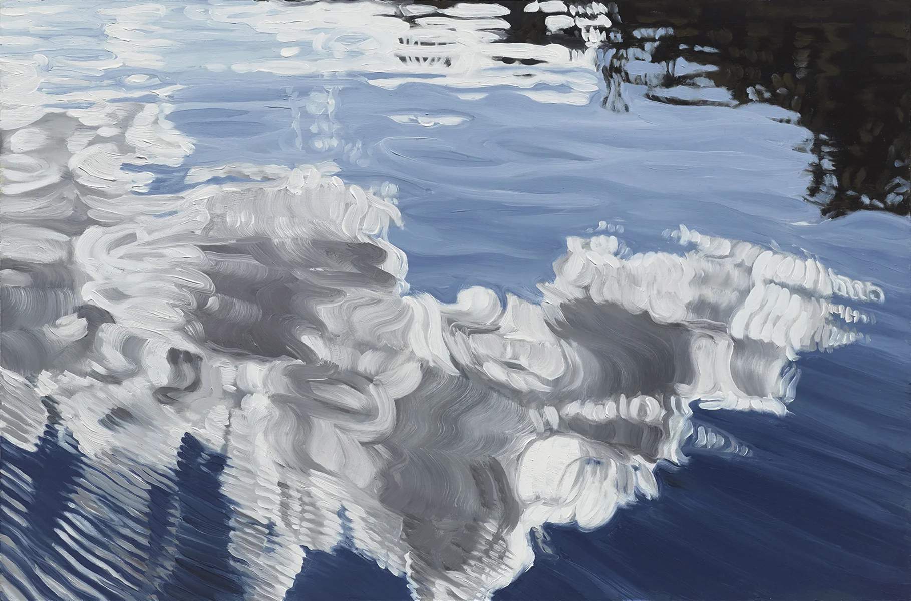 Marion River V , oil on panel, 12 x 18, 2015