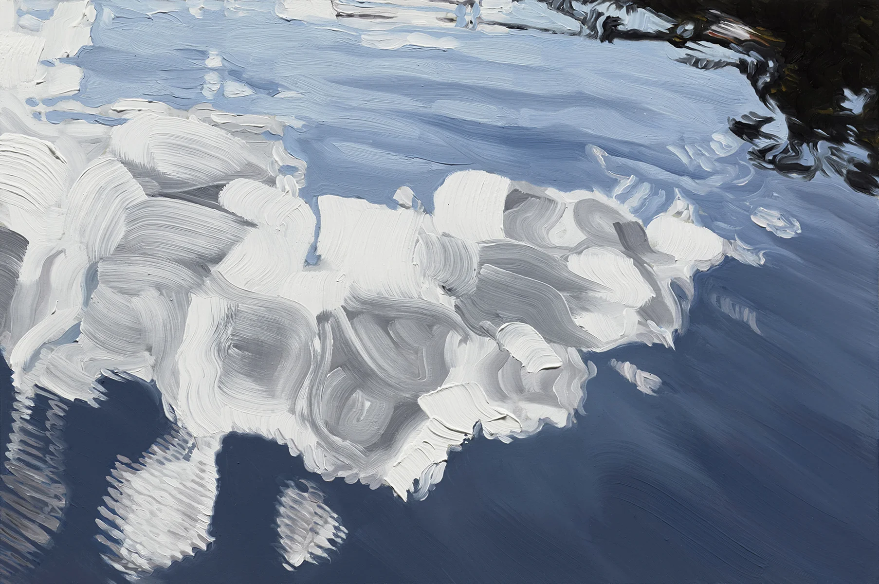 Marion River VI , oil on panel, 12 x 18, 2015