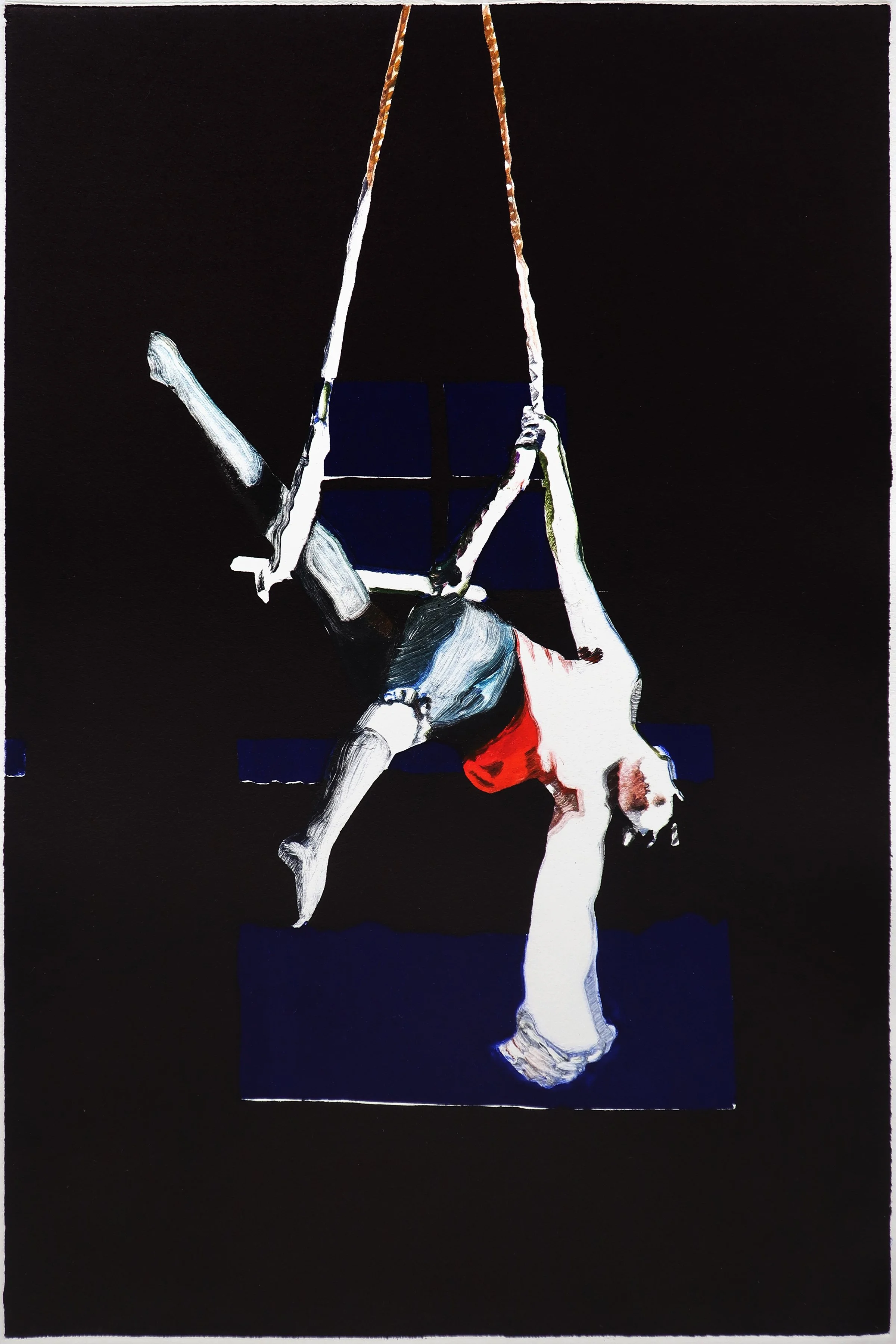   Trapeze III , monoprint, 18 × 12 inches, 2025 