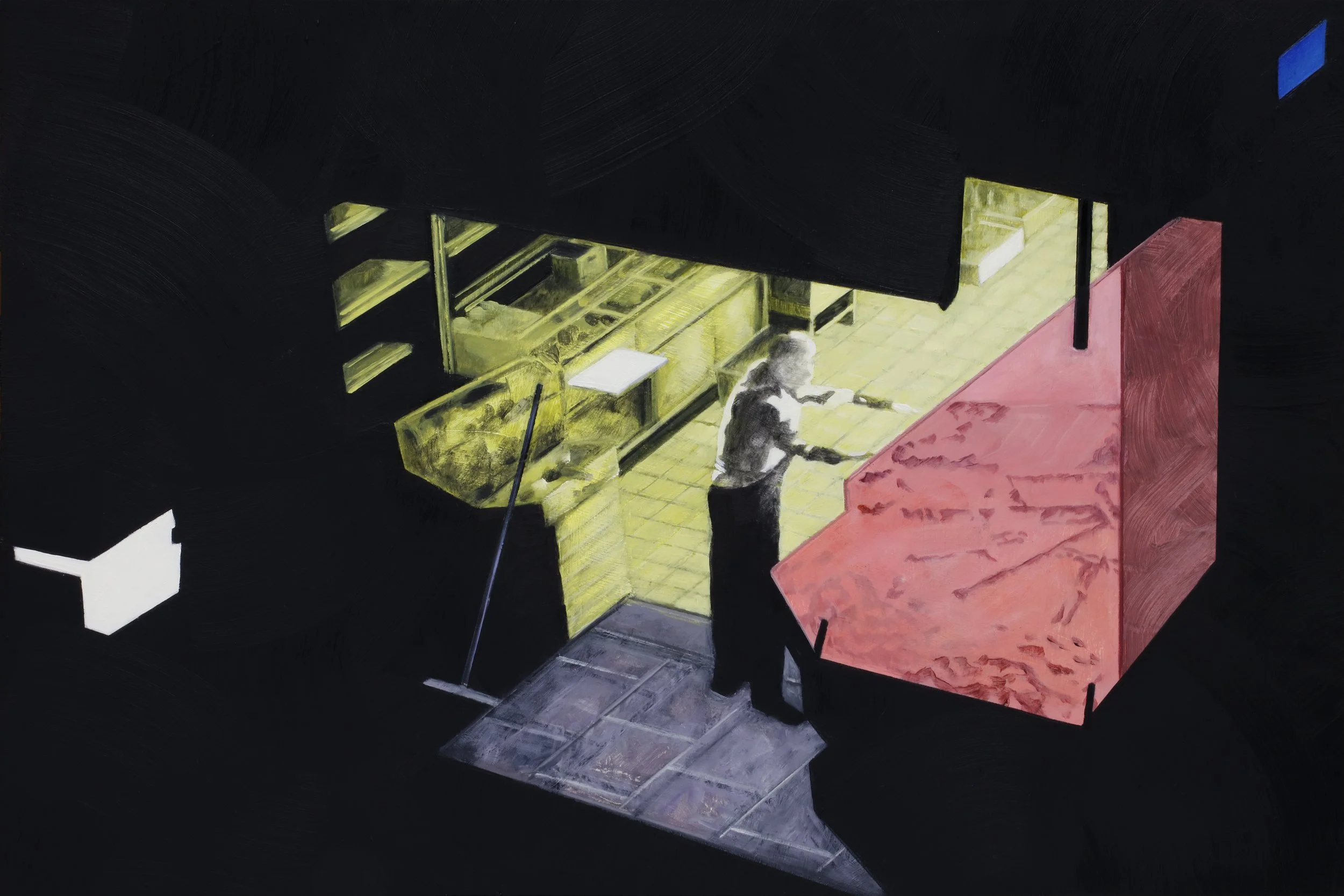   Rue Cler III,  oil on panel, 12 × 18 inches, 2025 