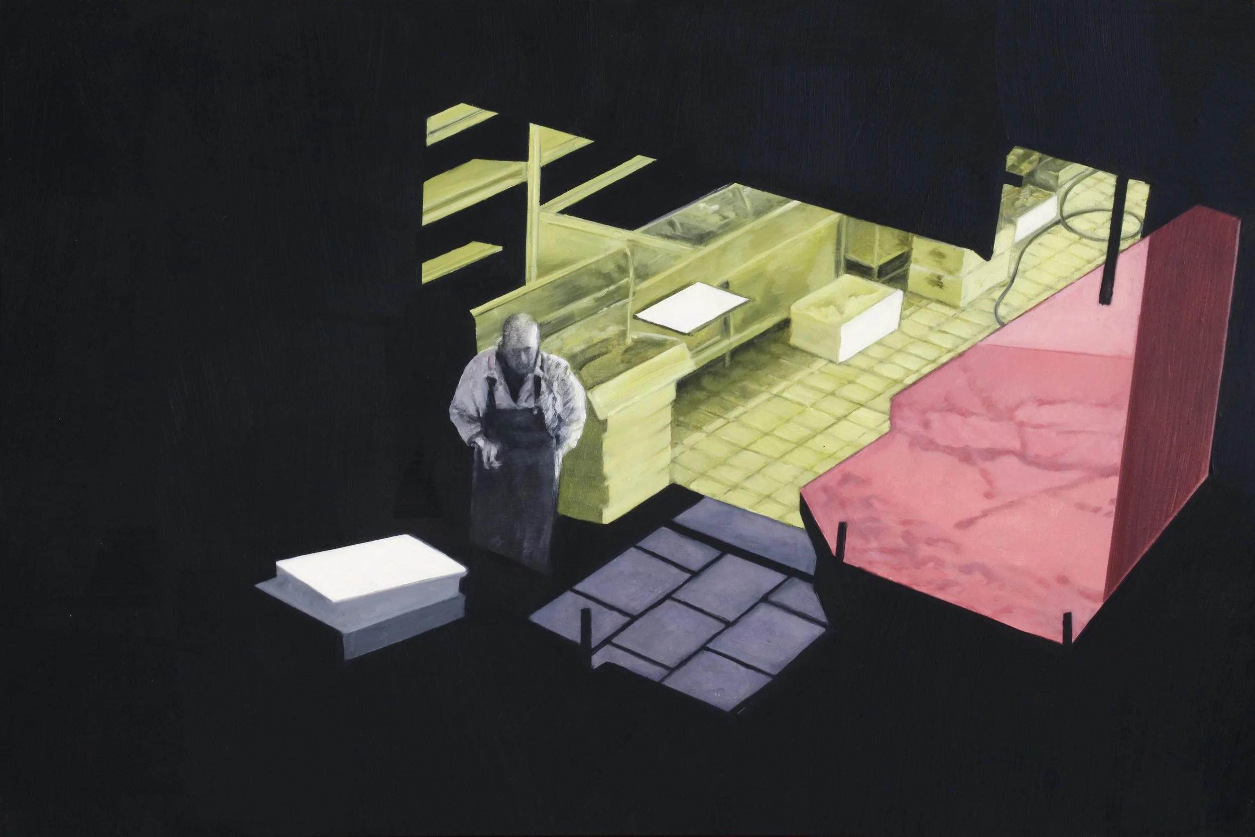   Rue Cler II,  oil on panel, 12 × 18 inches, 2025 