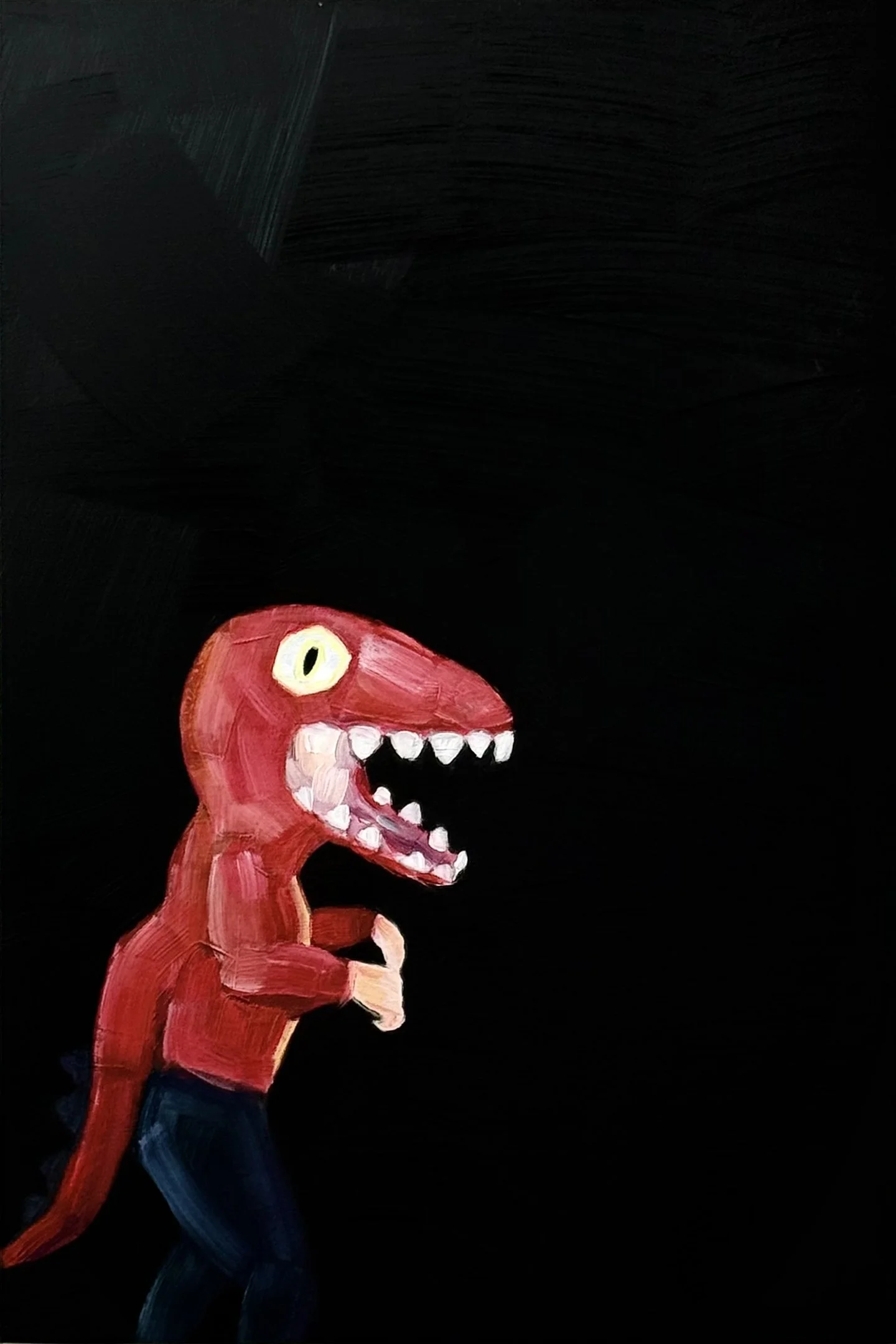   The Heel , oil on panel, 18 × 12 inches, 2026 