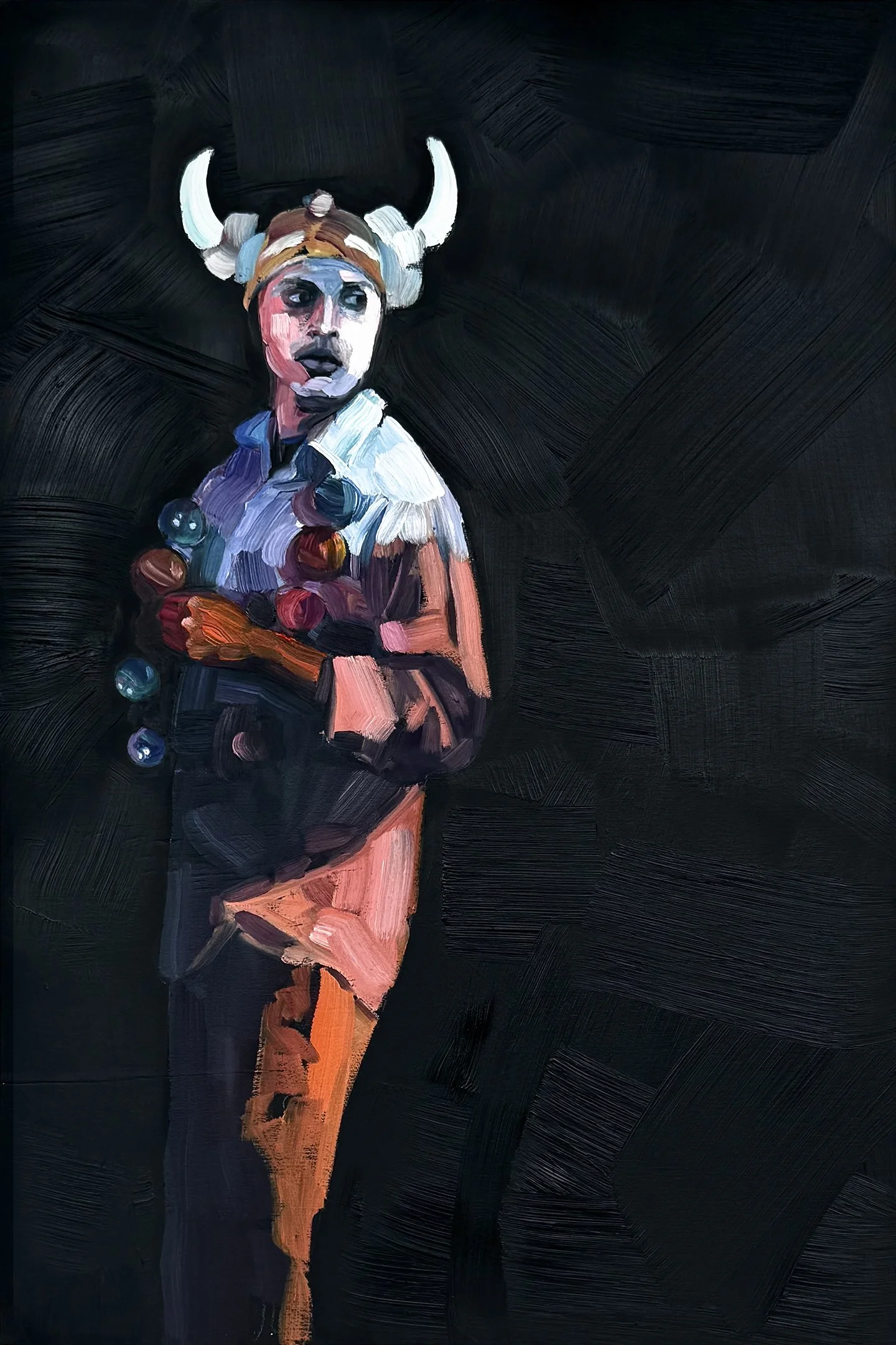   Heel I , oil on panel, 18 × 24 inches, 2026 