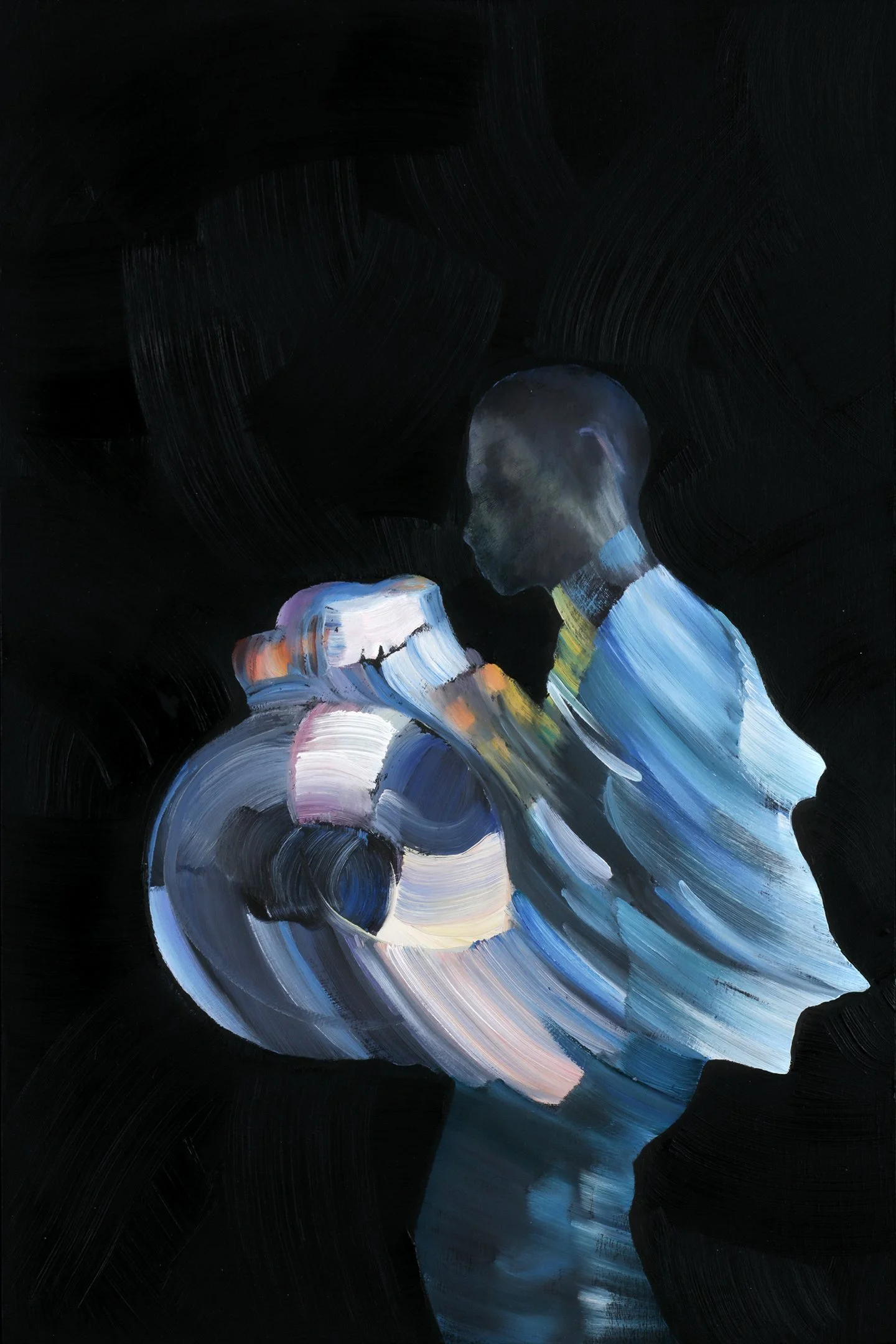   The Cymbalist,  oil on panel, 18 × 12 inches, 2026 