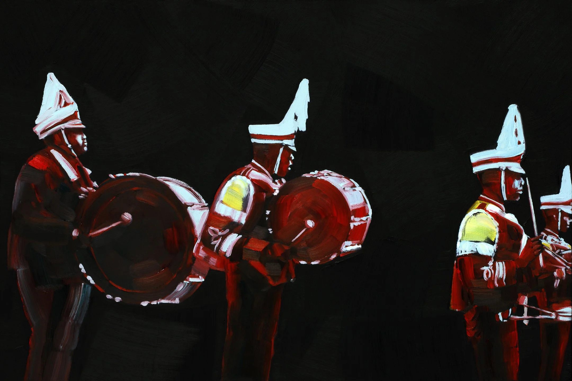   Drum Corps,  oil on panel, 12 × 18 inches, 2026 