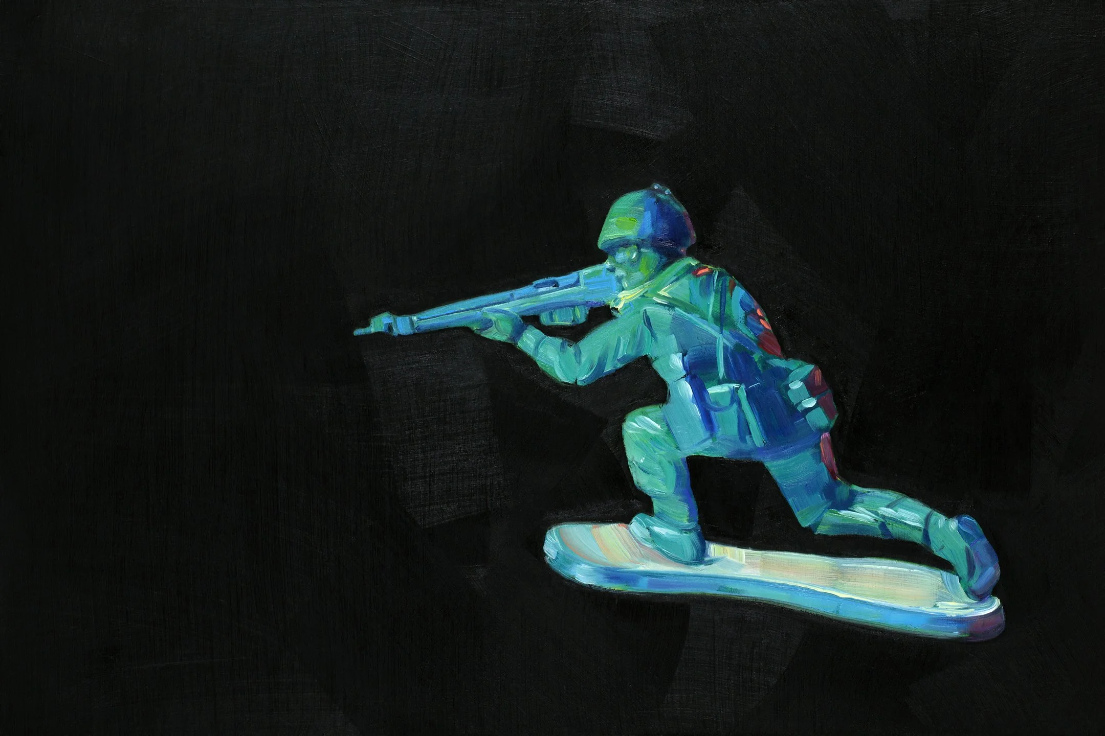   The Guard , oil on panel 12 × 18 inches, 2026 