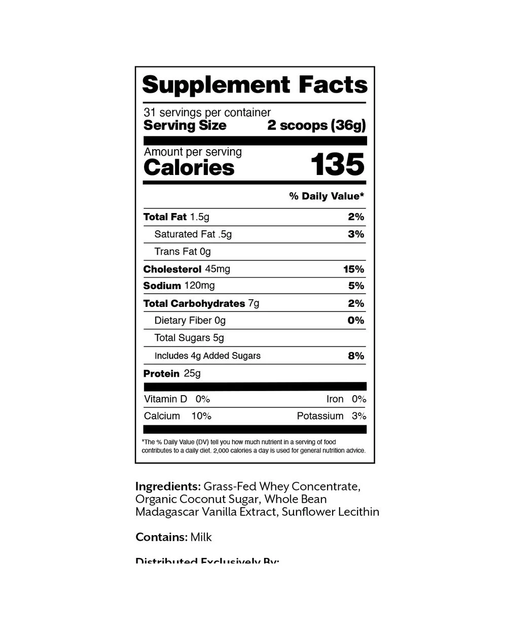 Whey Protein Powder Nutrition Facts