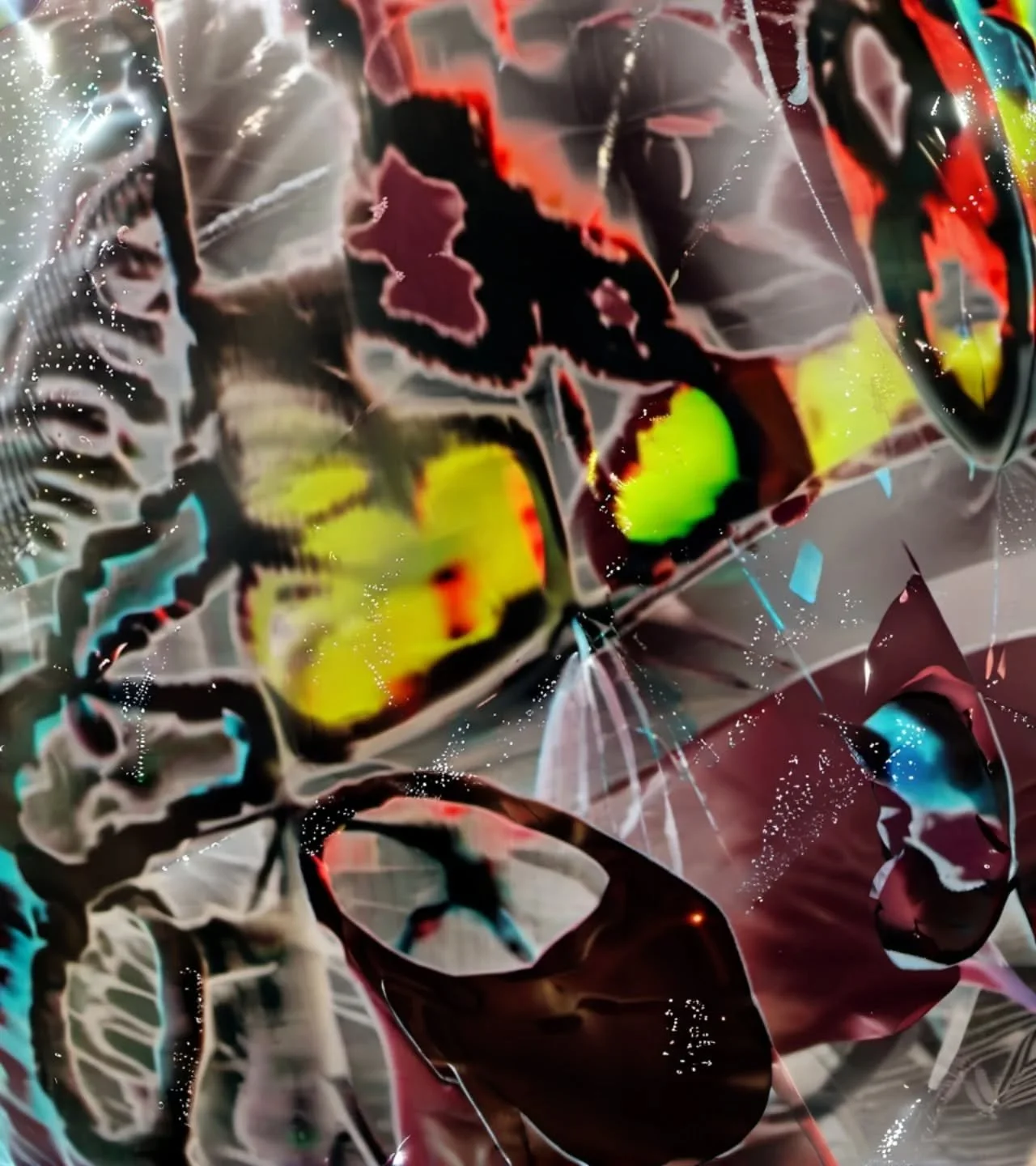 Image generated with LoRA_bot.py - a python script that continually splices together cut-up texts from a dataset of alt-text POV descriptions of images rendered in 3D digital space. 

The auto-generated texts are then used to prompt a Stable Diffusio