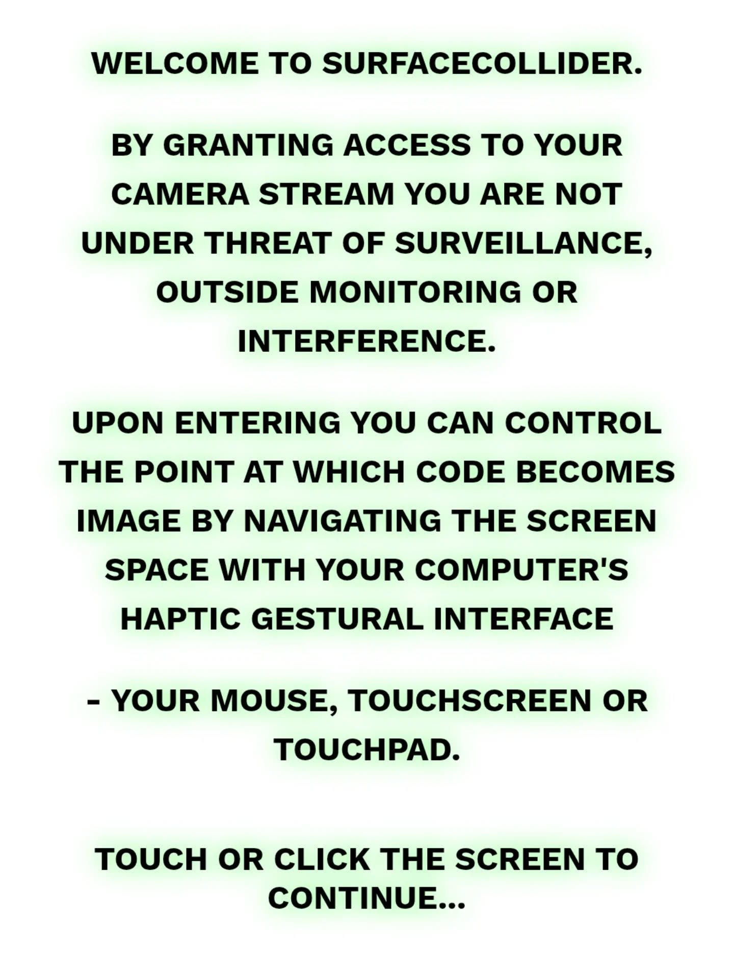 WIP smartphone screenshots of a section of the surfacecollider website that I'm preparing for my PhD submission.