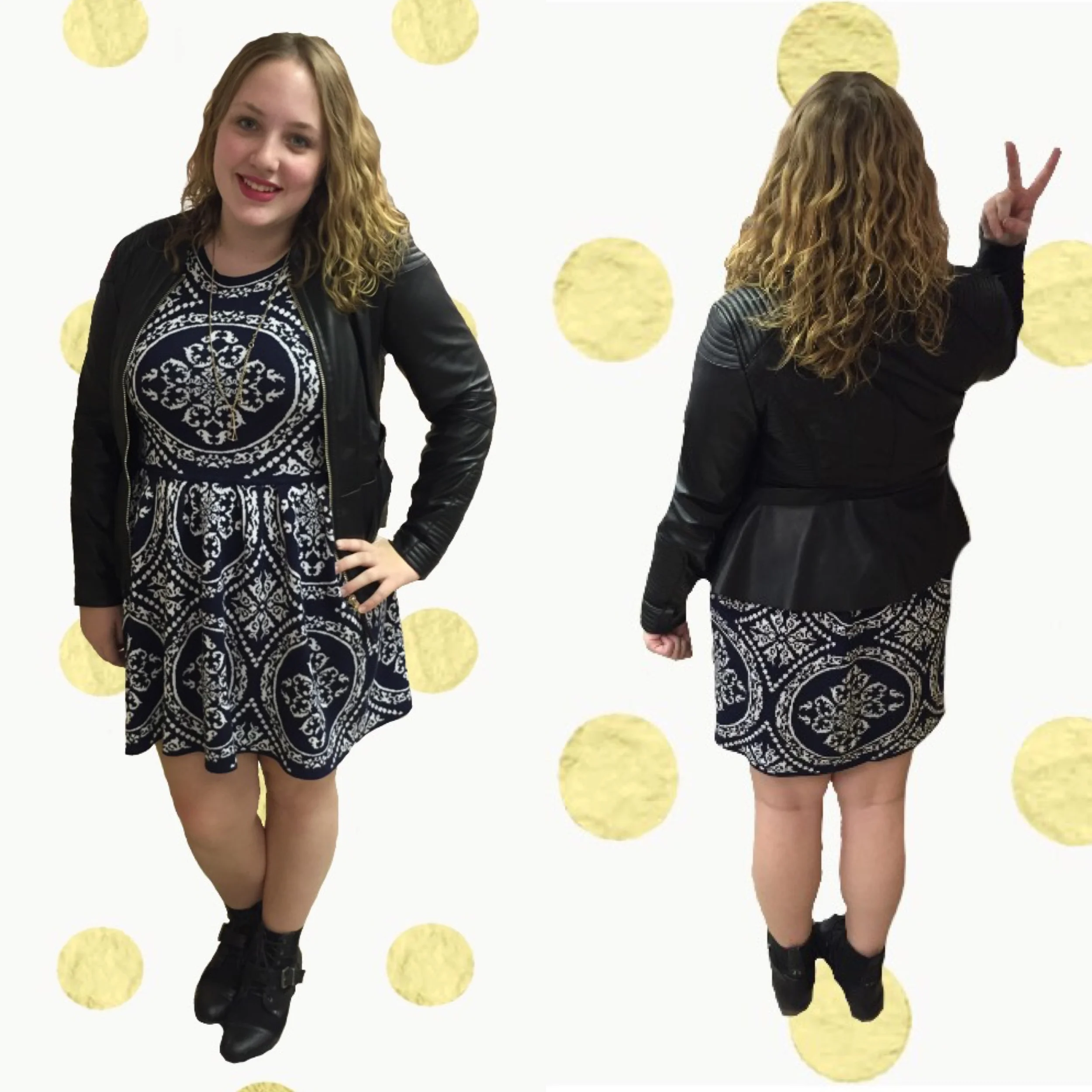 Featured here is the one and only Avery Troutman. Keep a lookout for her on the blog... She's definitely one of the most stylish gals I've ever met. (And the funniest!) And, she can pull off red lipstick, effortlessly!!! Can we all take a moment to take a look at her black leather jacket? 