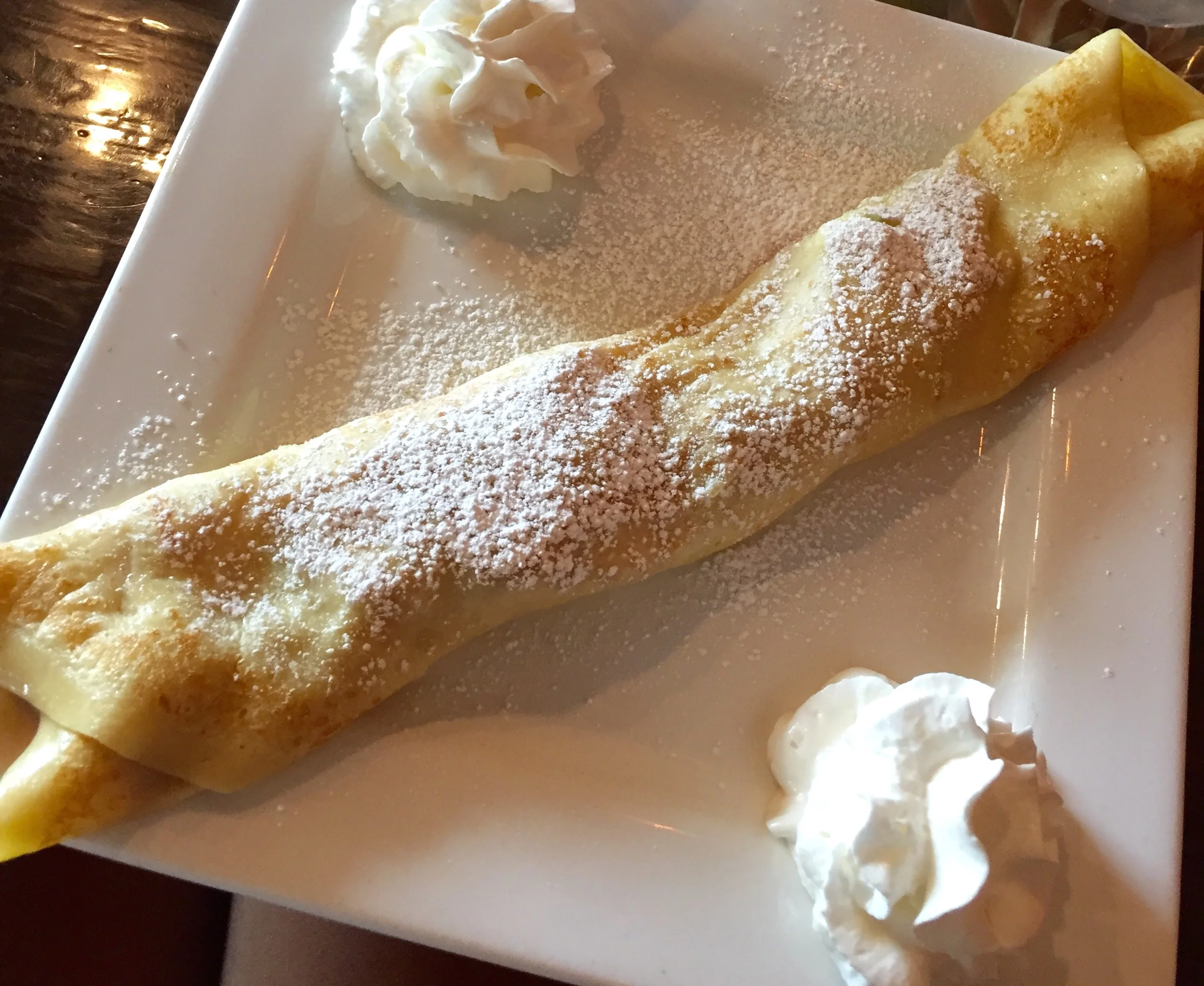 This was also a favorite of the trip... Fix café. A warm apple and strawberry crêpe filled with Dulce de Leche. My mouth melted and I finished it in less than 5 minutes. The whole vibe of the café we ate at was stylish.. The waitress came to get my plate and said, "Hey you're part of the clean plate club.. Haha!" 