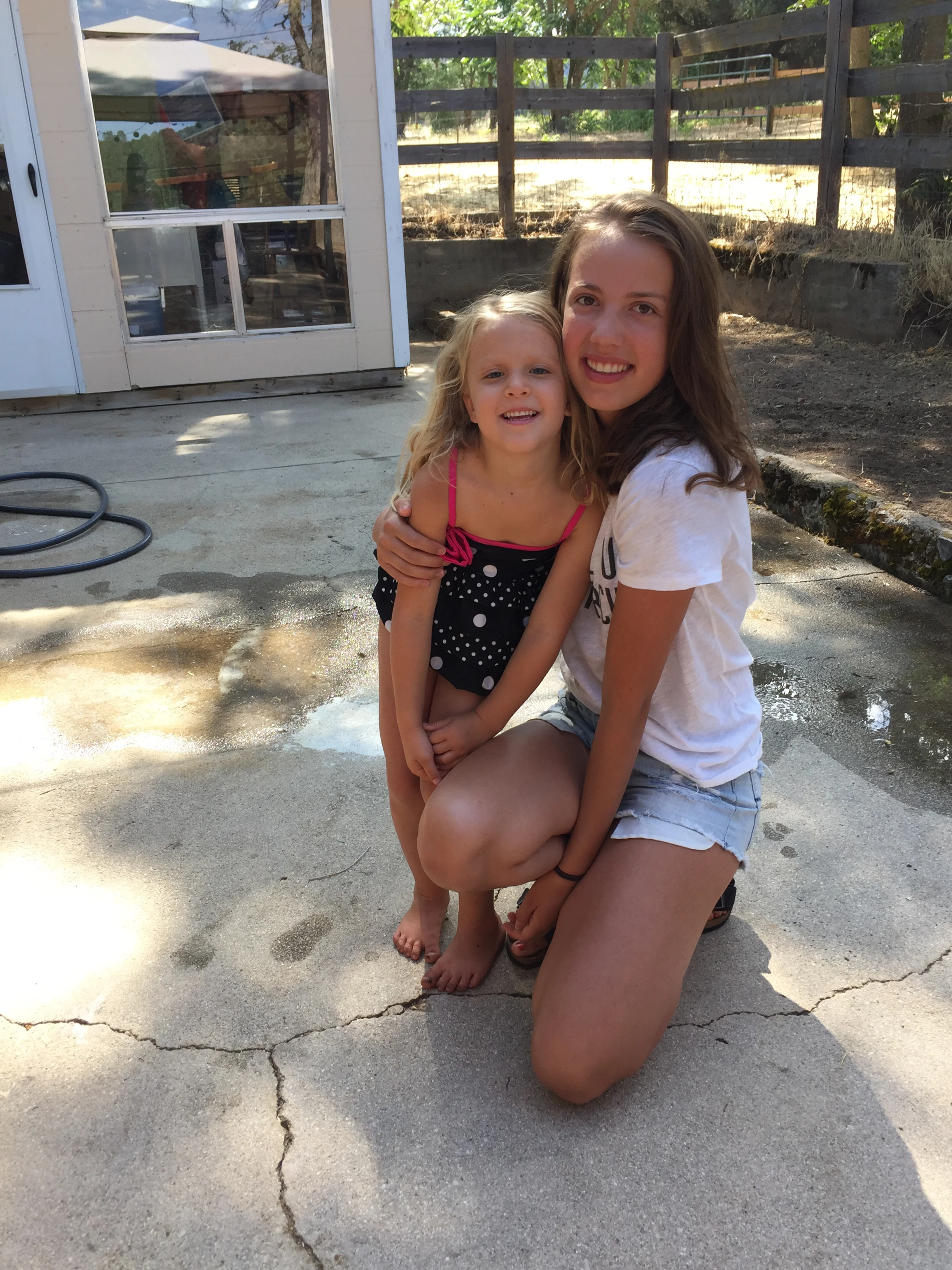 Iris and I on the patio. 💜