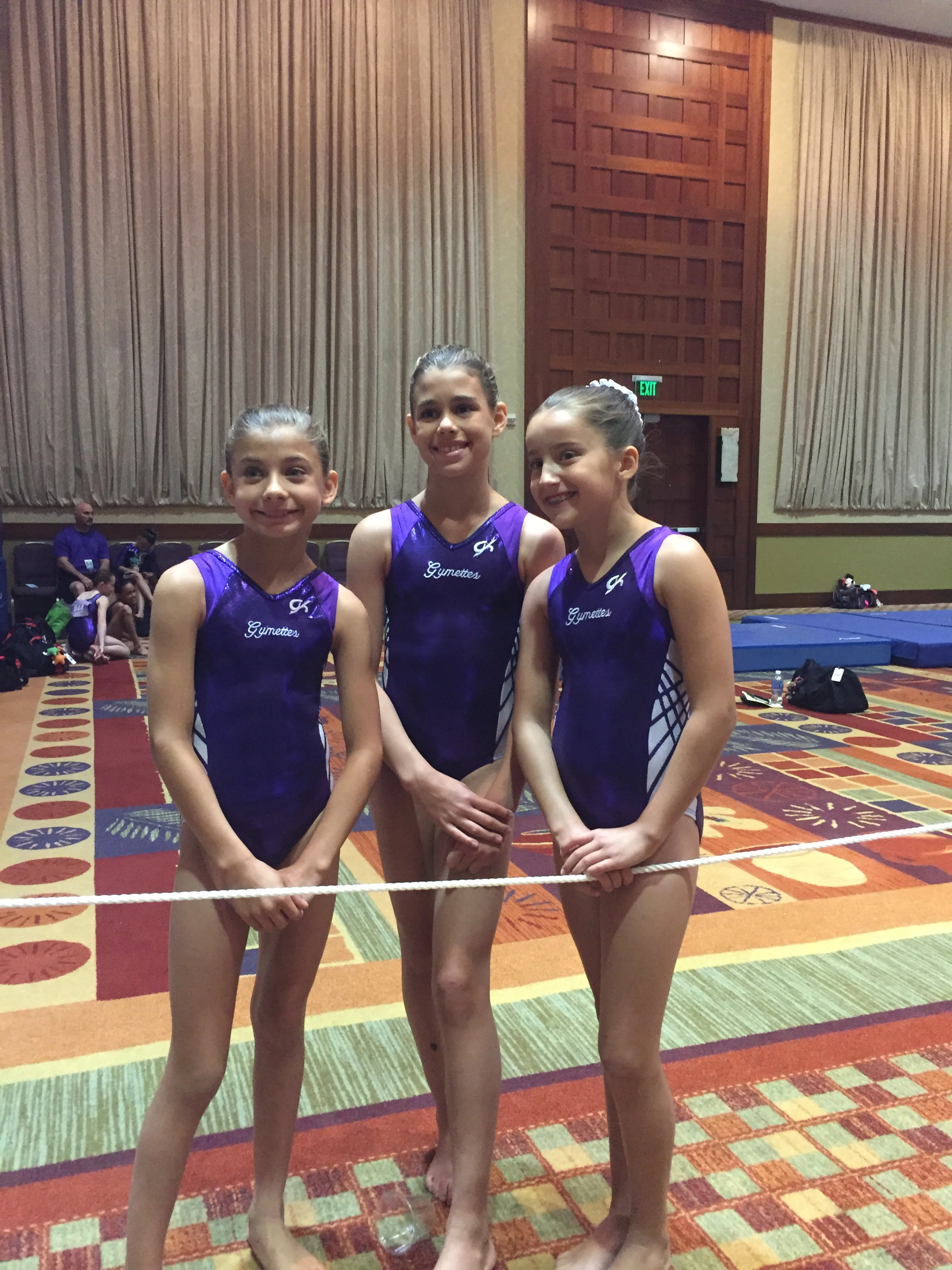 Ashton and her teammates at Nationals for gymnastics.