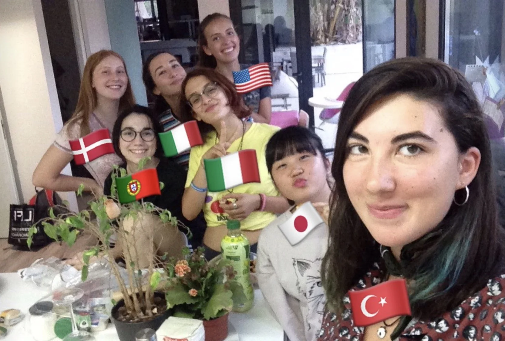 My exchange friends and I! Irem from Turkey, Ayaka from Japan, Viola & Roberta from Italy, Anna-Sofie from Denmark and Ana from Portugal. We had an "intercultural dinner", so we each made a different dish from our countries. I had to make chocolate chip cookies, they've always been my go-to here!