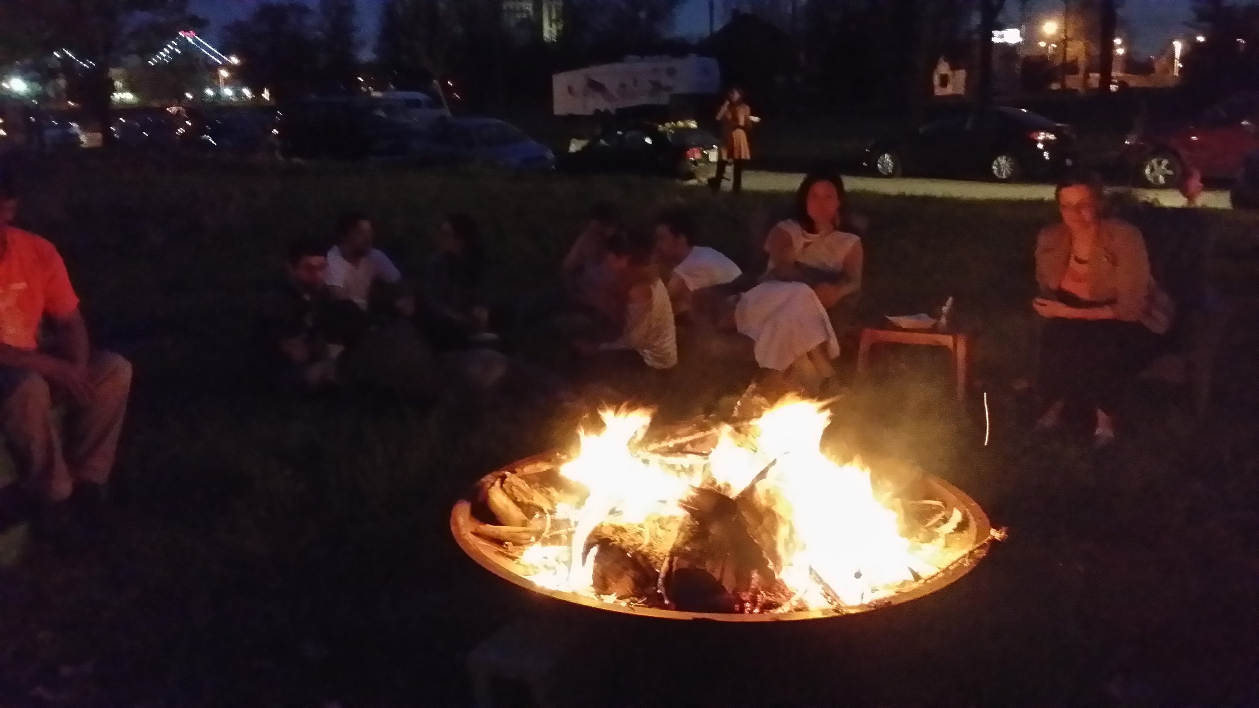 the bonfire! always nice to gather around it, now more necessary than ever