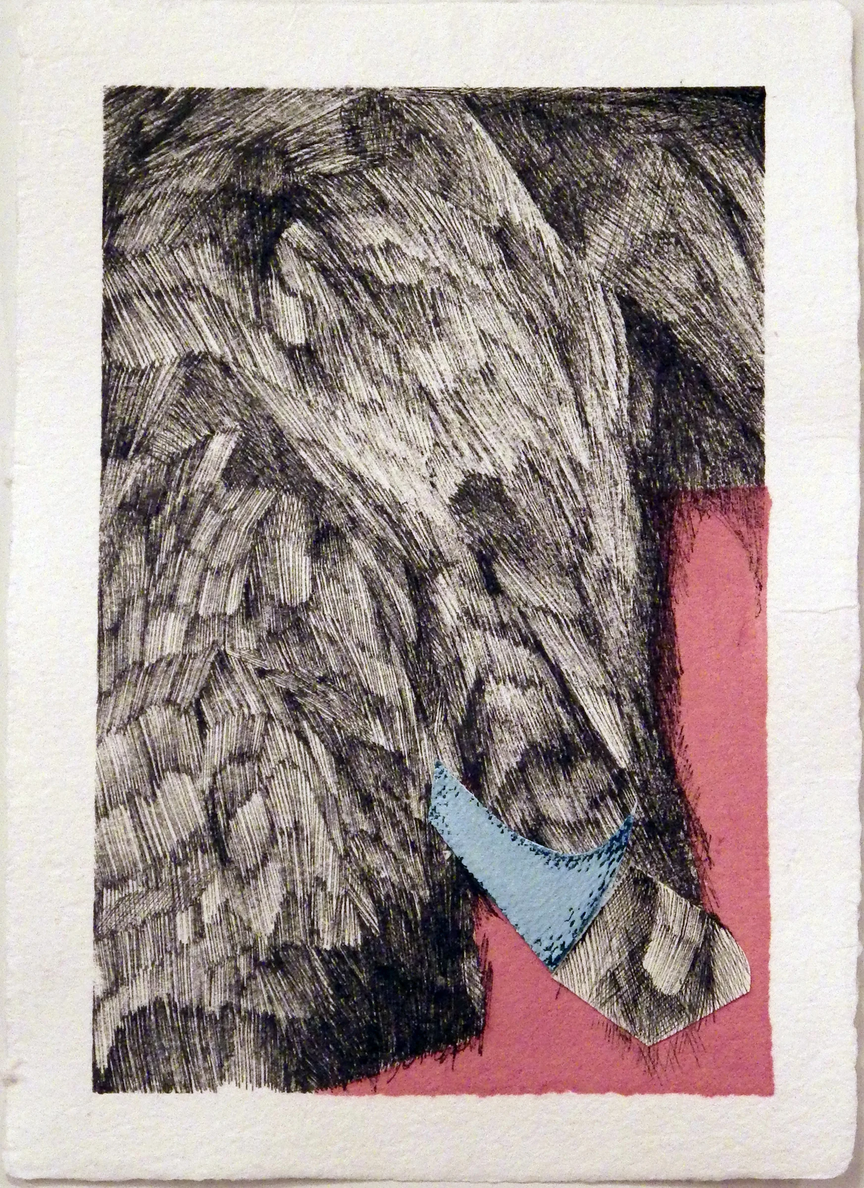 Horse Island, pen and mixed media on paper, 12 x 8.5", 2015