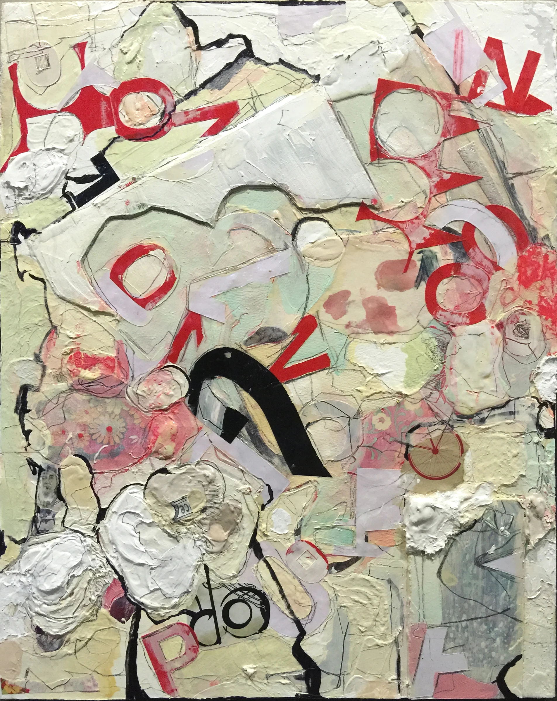 No Ideas to Come, mixed media on panel, 20 x 16", 2016