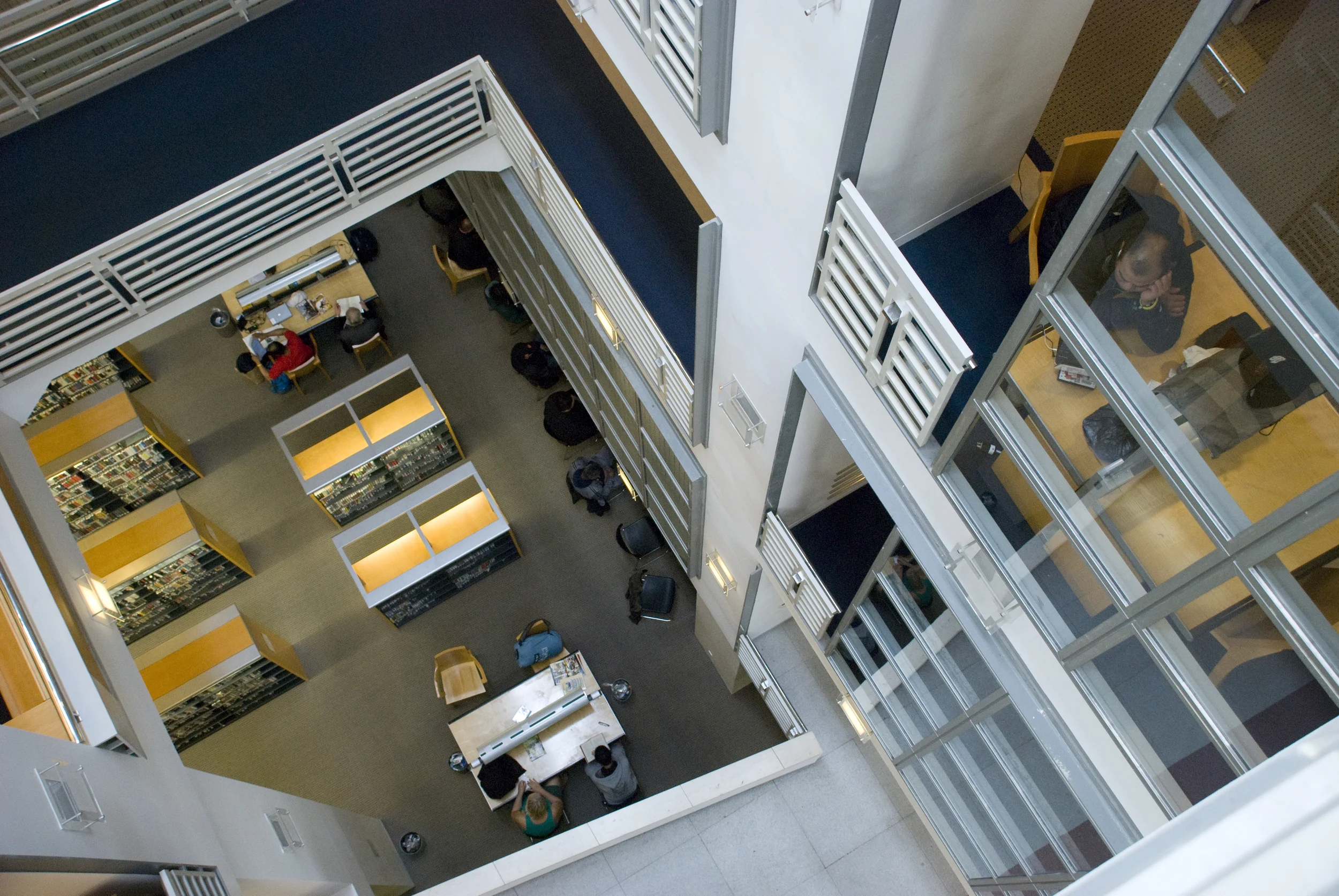 View of the Main Branch of the San Francisco Public Library from the 5th floor. San francisco, CA.